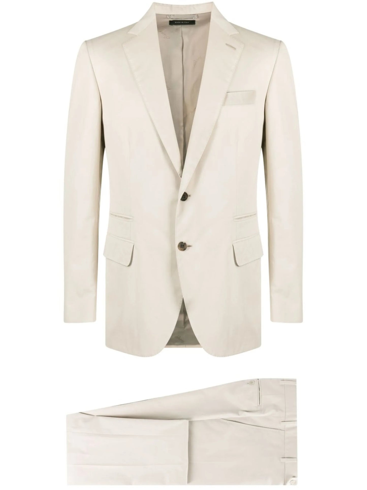 single-breasted cotton-cashmere suit
