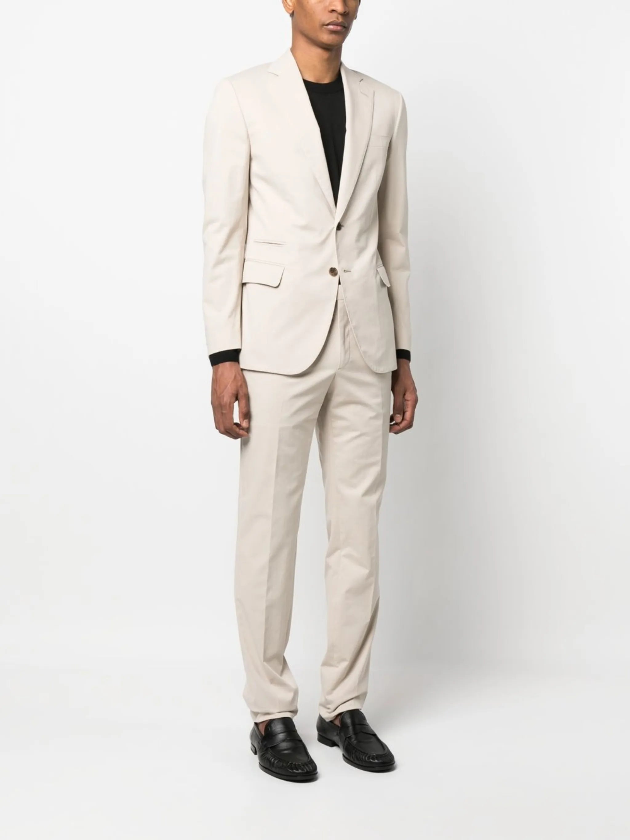 single-breasted cotton-cashmere suit