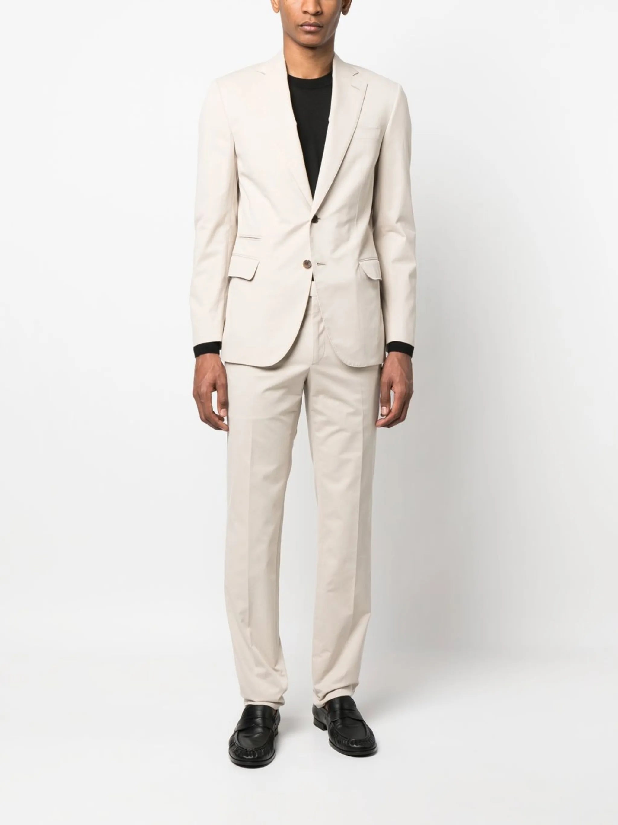 single-breasted cotton-cashmere suit