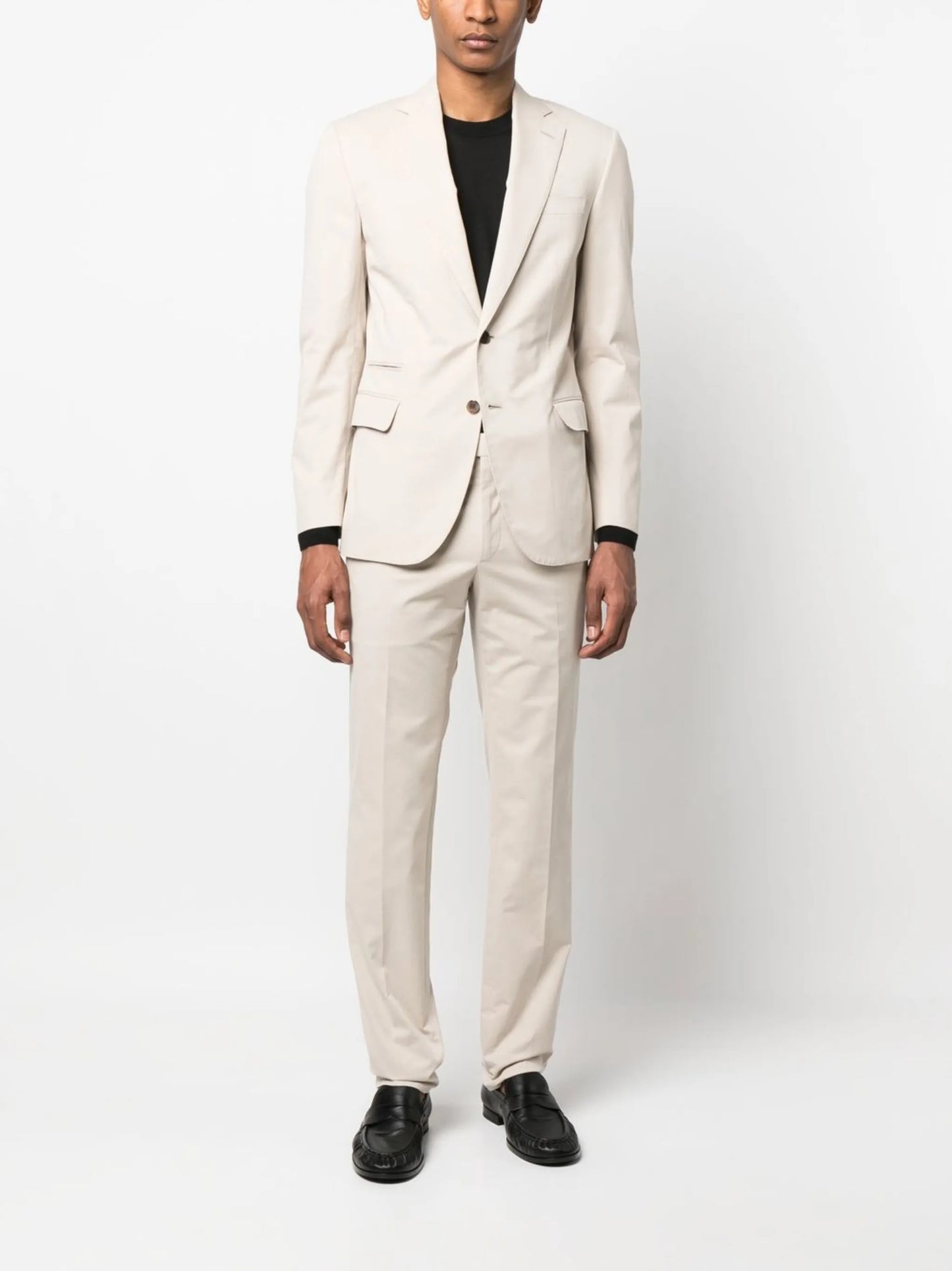 single-breasted cotton-cashmere suit