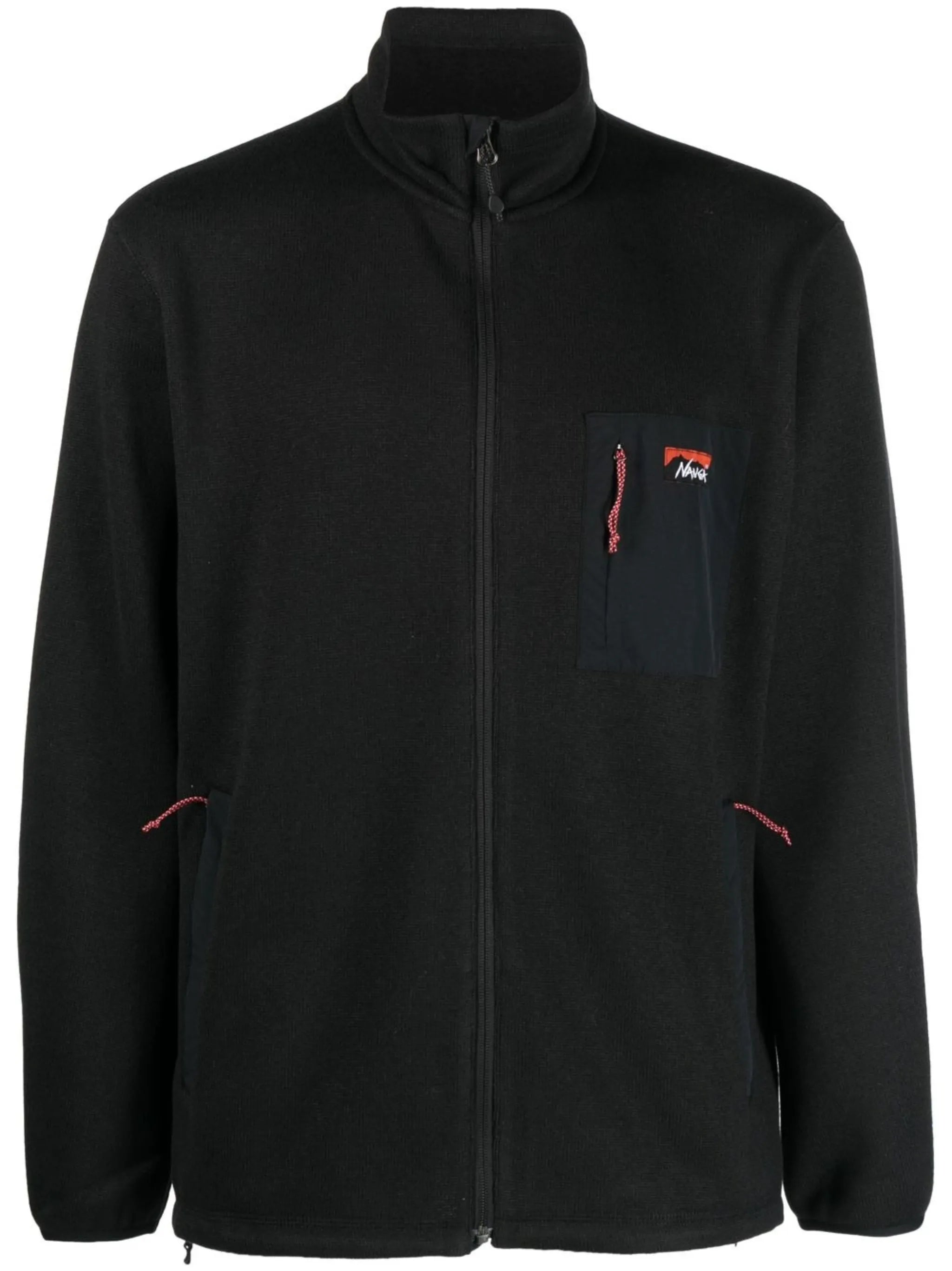 chest logo-patch zipped jacket