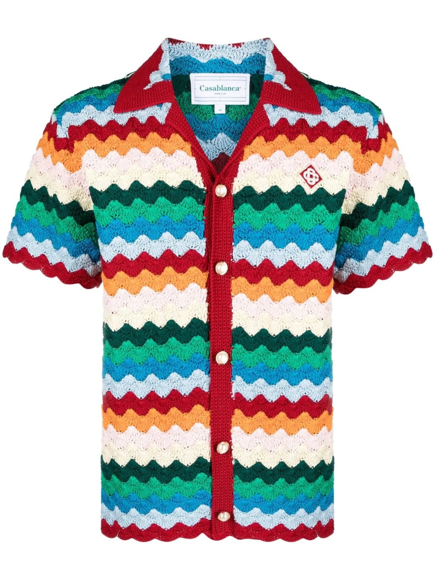 Shell crochet cotton shirt