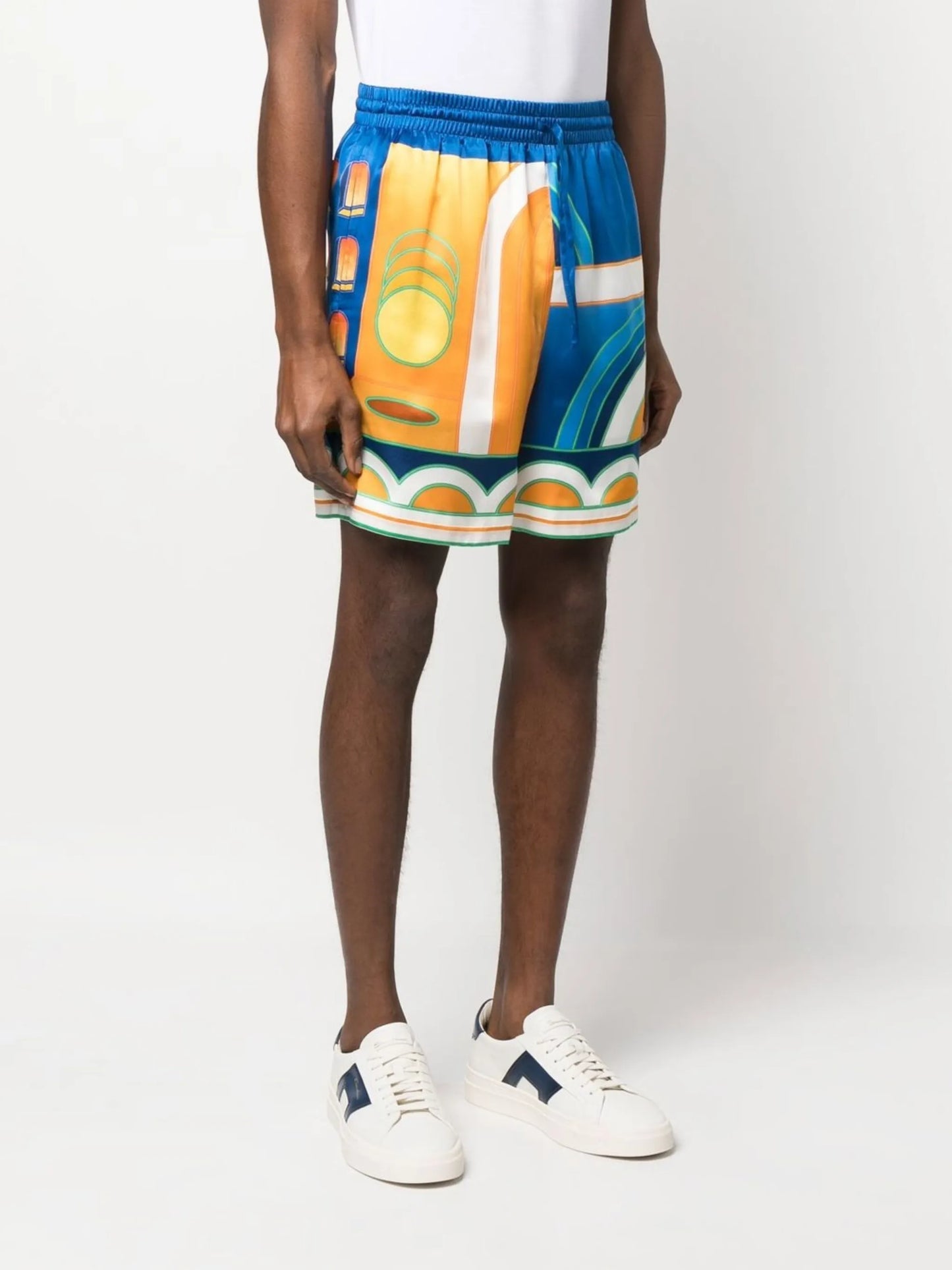 Paysage silk shorts