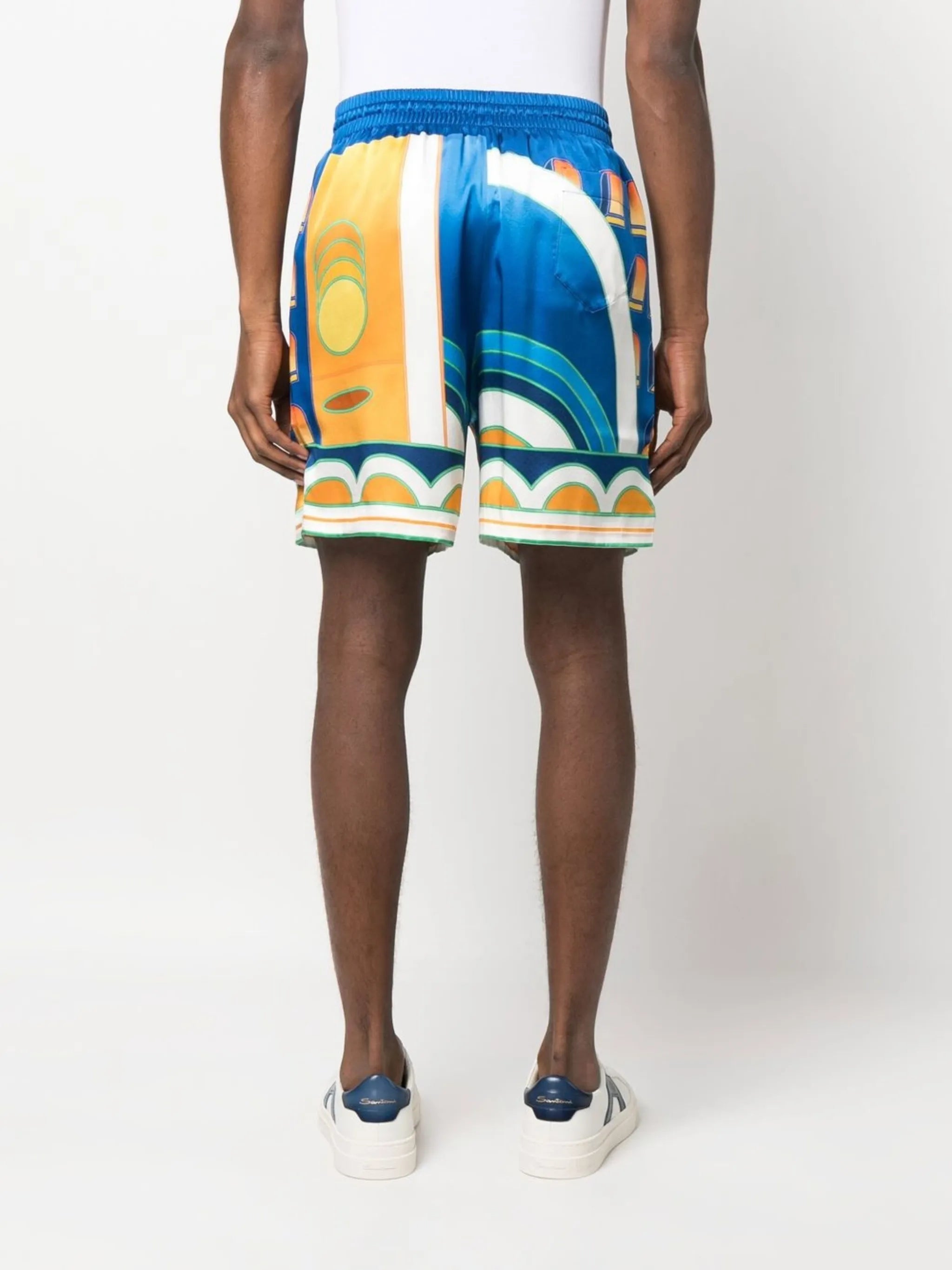Paysage silk shorts
