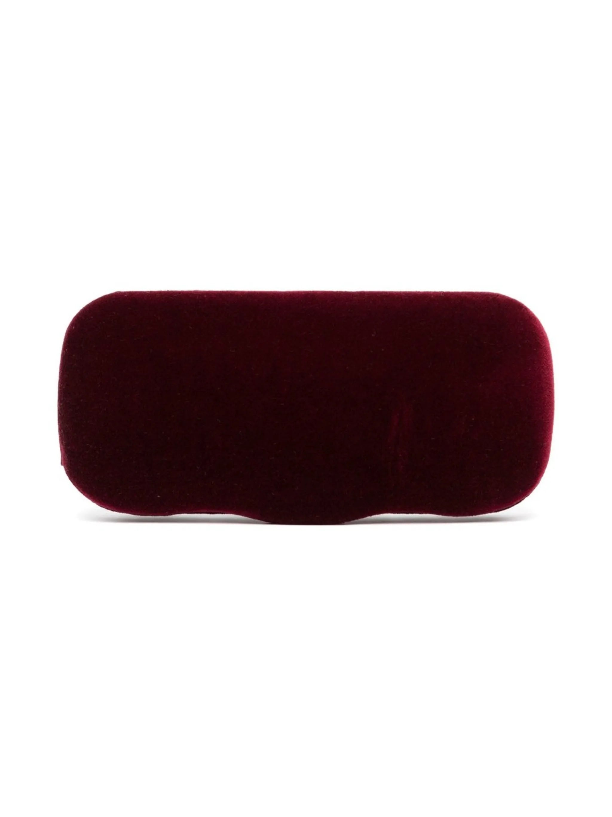logo-engraved round-frame glasses