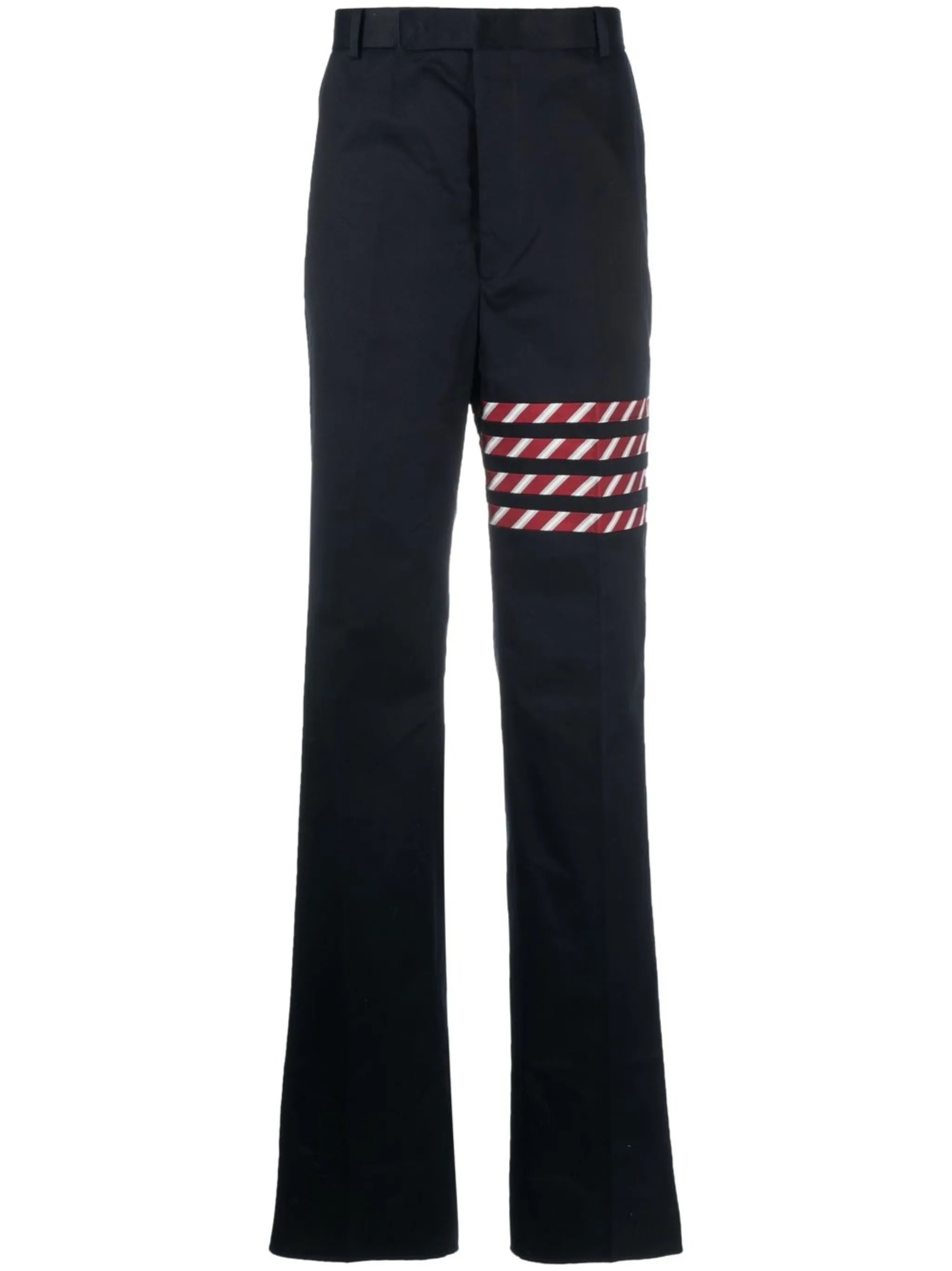 4 Bar stripe straight-leg trousers