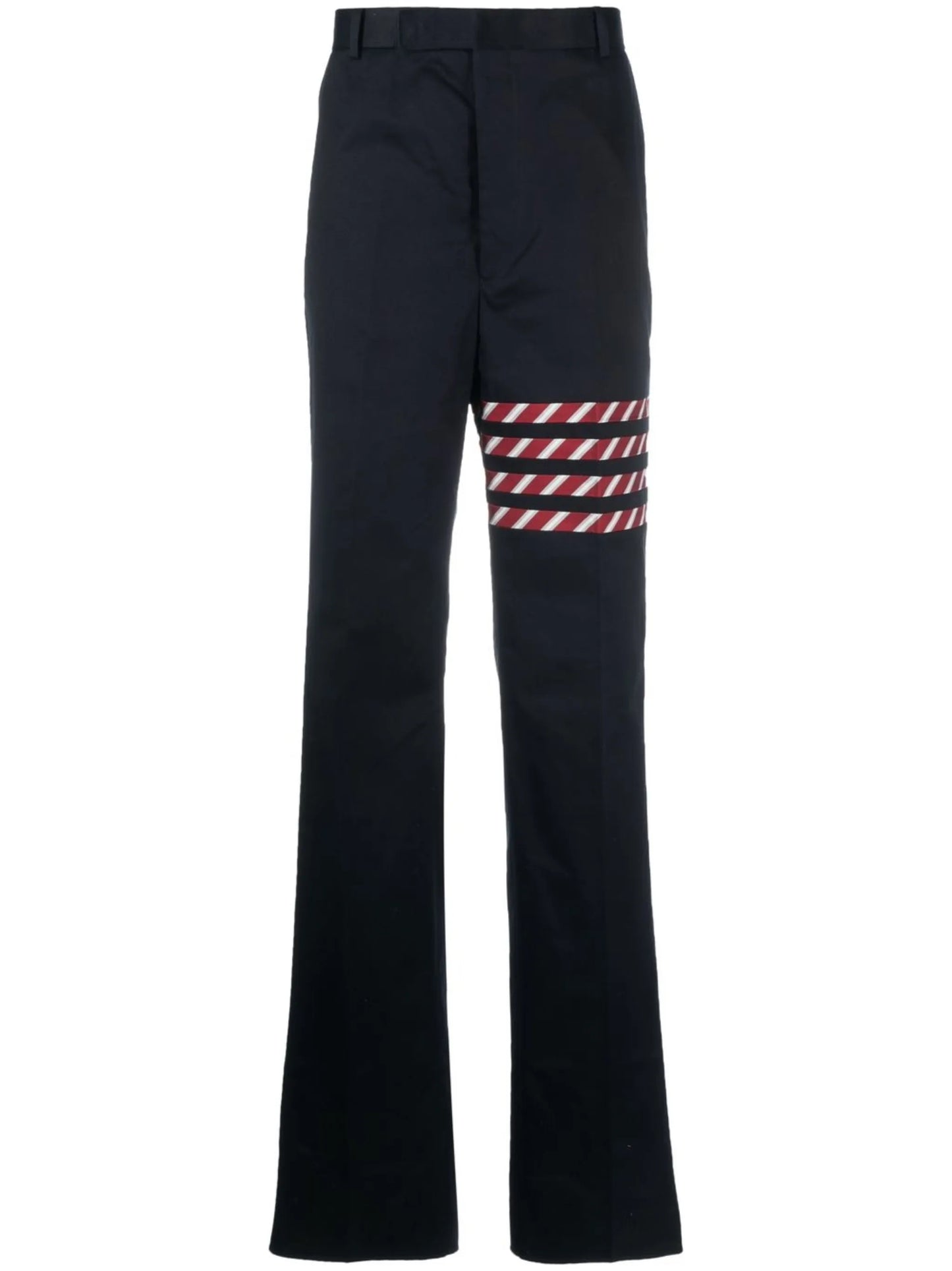 4 Bar stripe straight-leg trousers