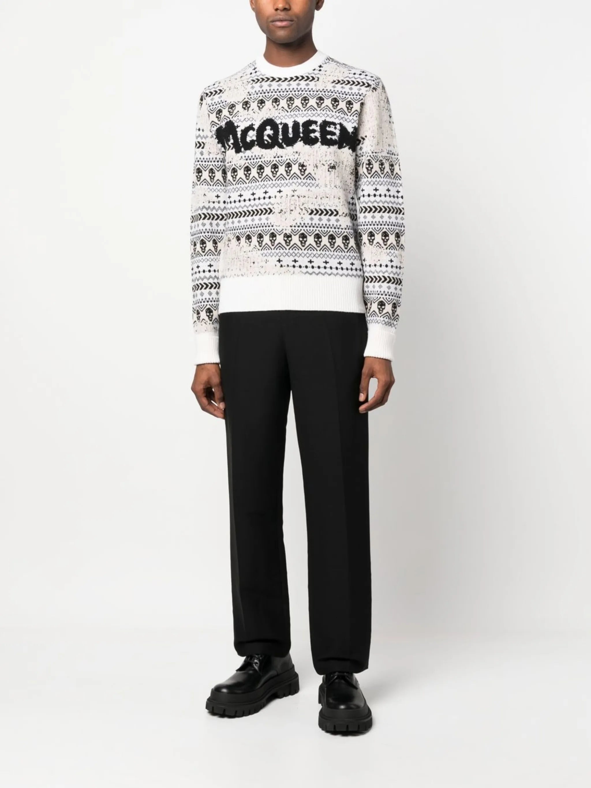 intarsia-pattern jumper