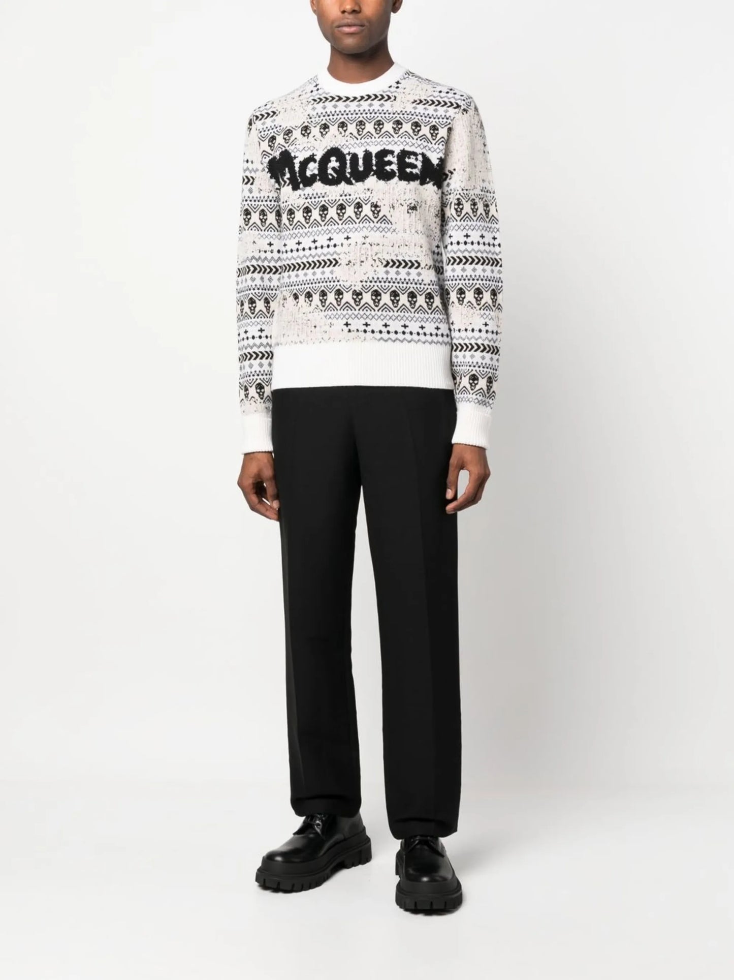 intarsia-pattern jumper