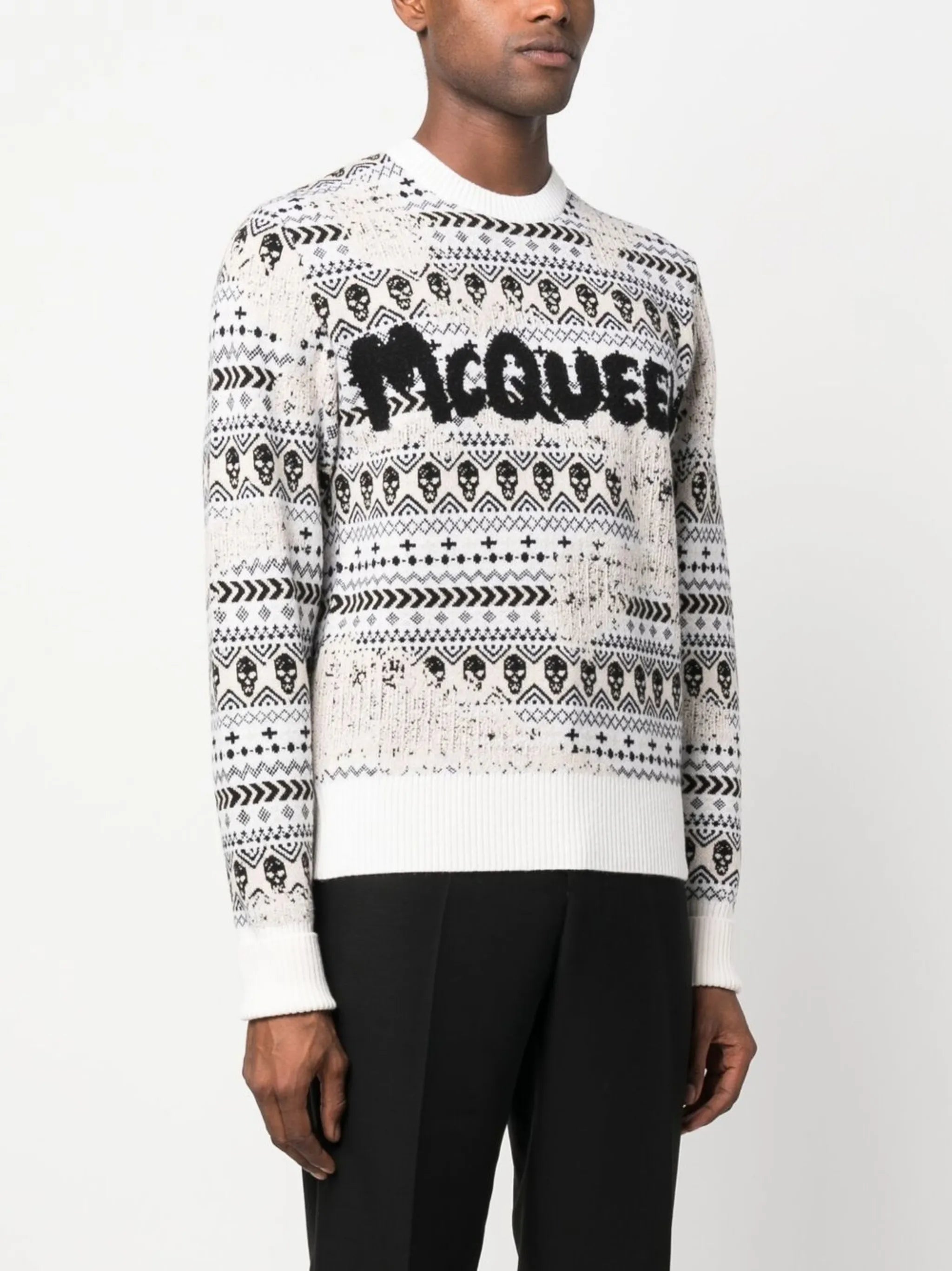 intarsia-pattern jumper