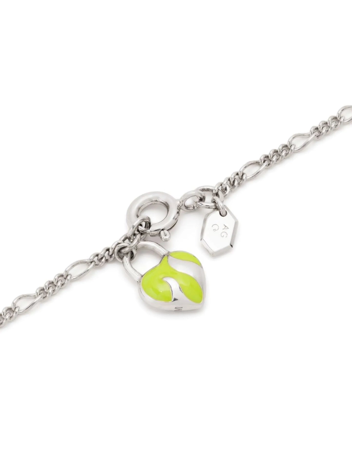 Halo heart-charm braclet