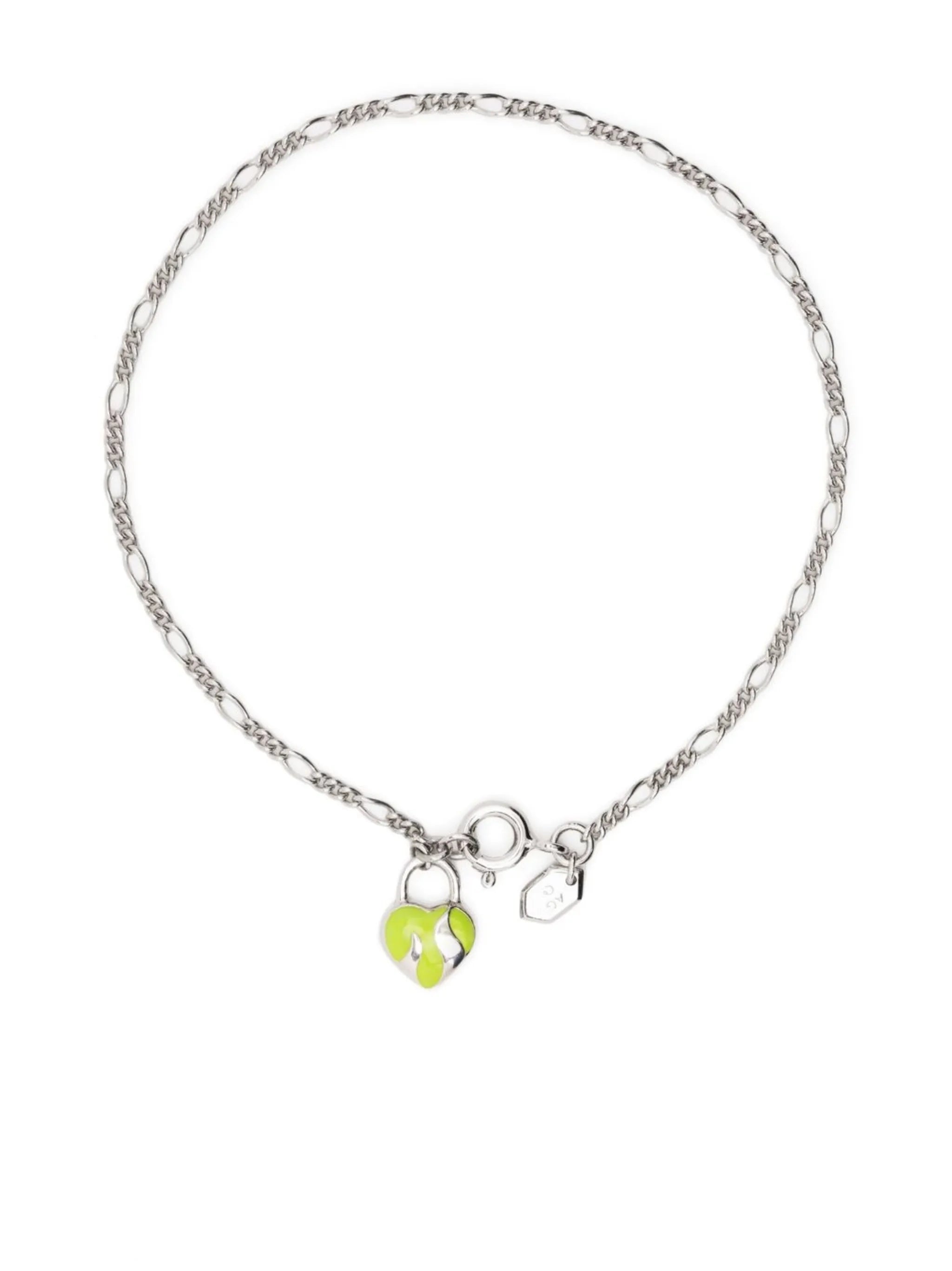 Halo heart-charm braclet