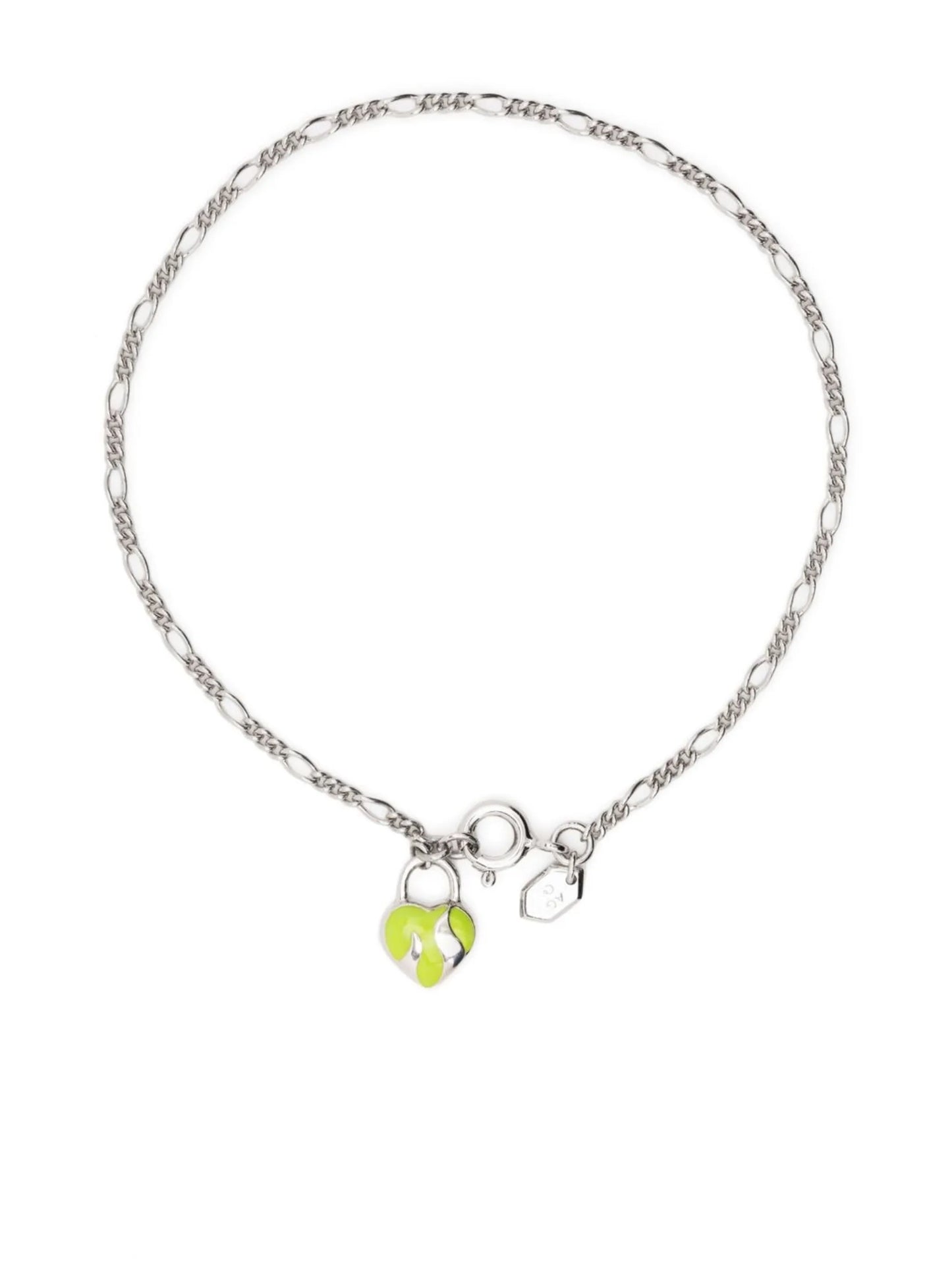 Halo heart-charm braclet
