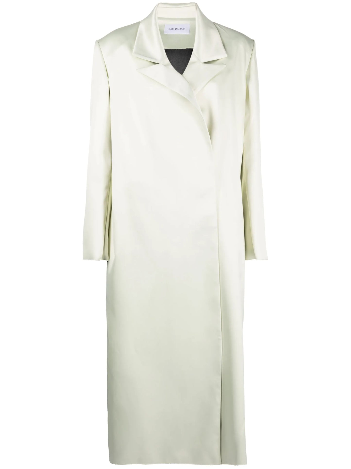 Willis feather-trim satin-finish coat