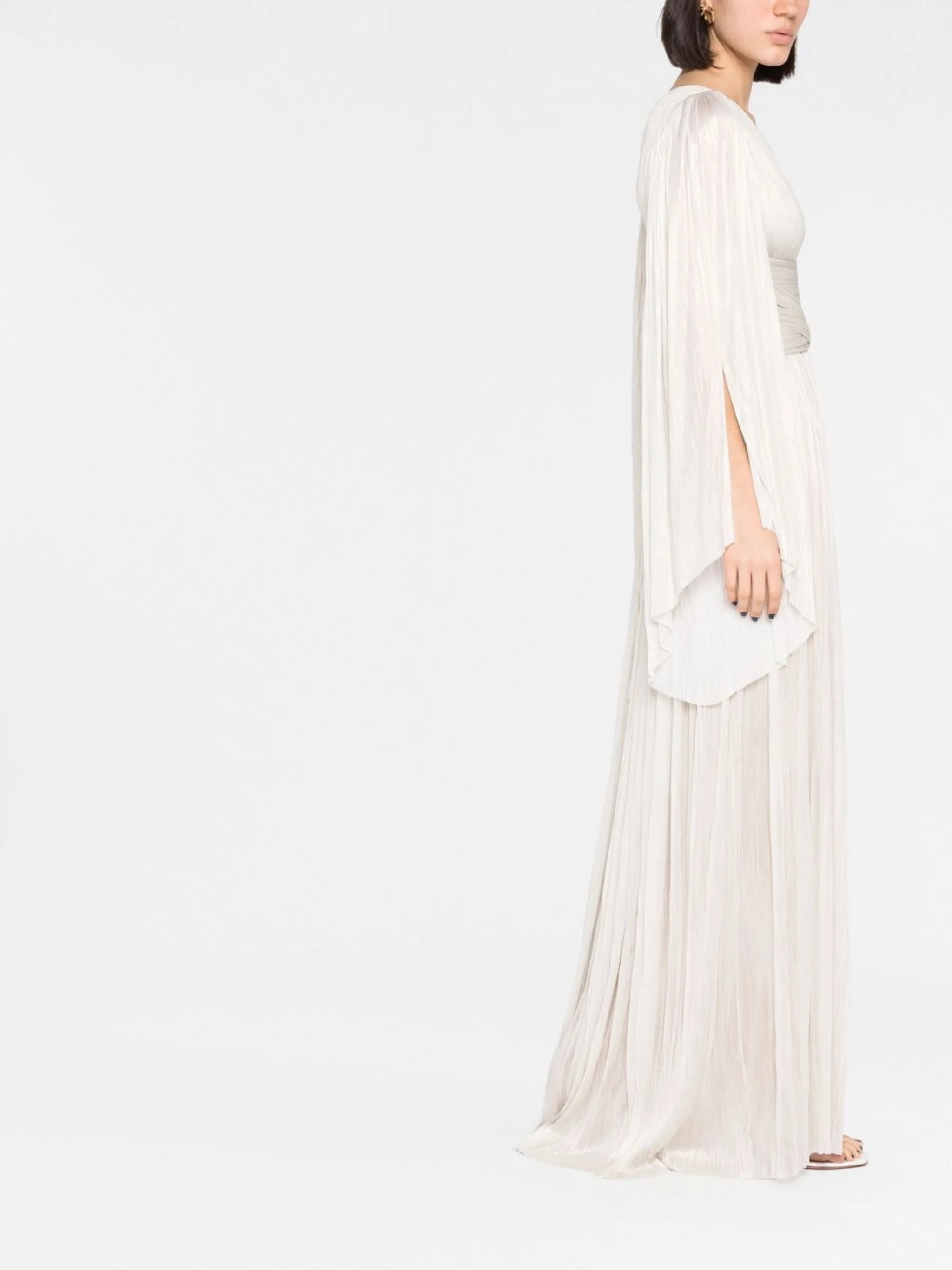 Alana V-neck long-sleeve gown