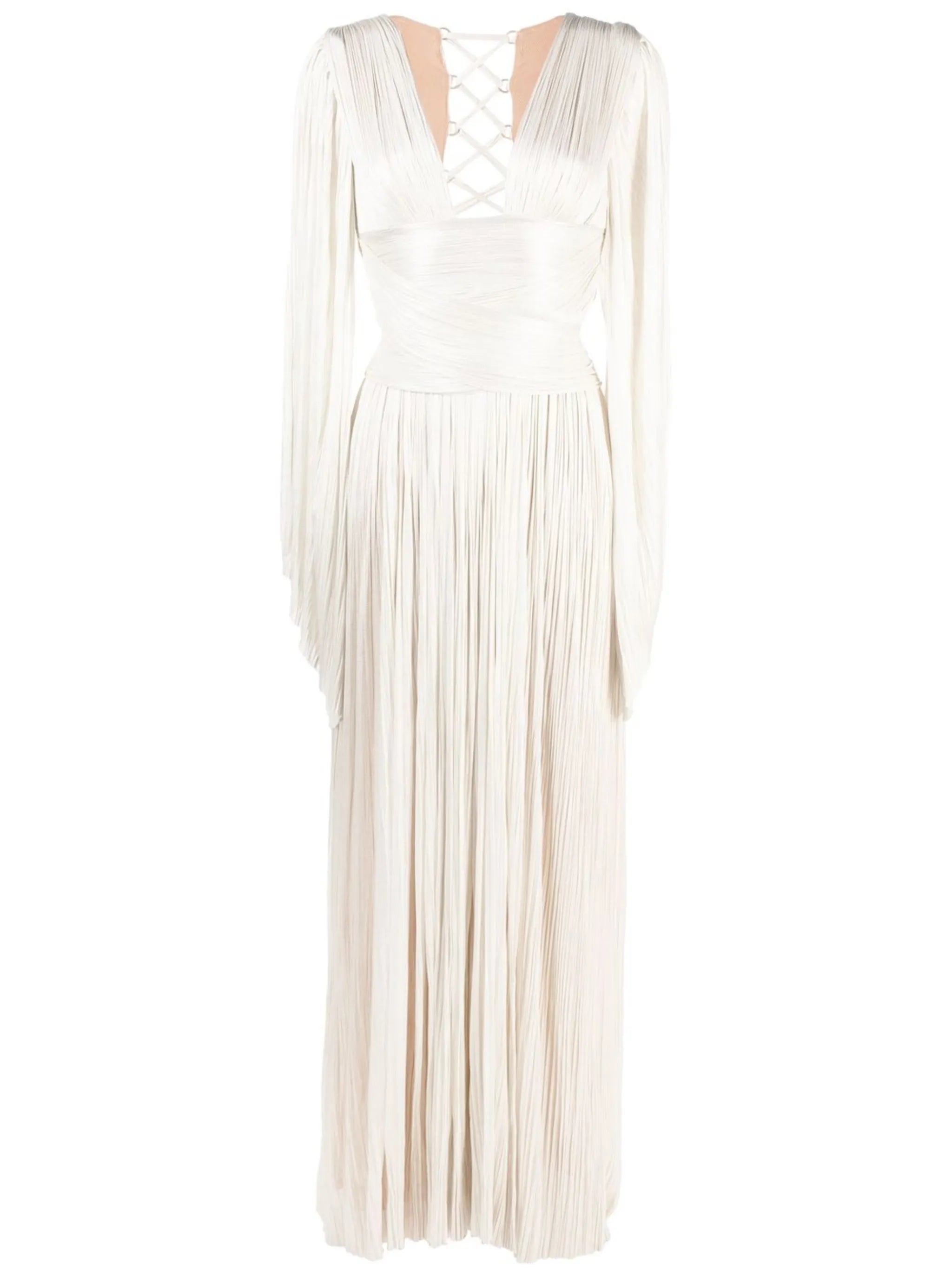 Alana V-neck long-sleeve gown