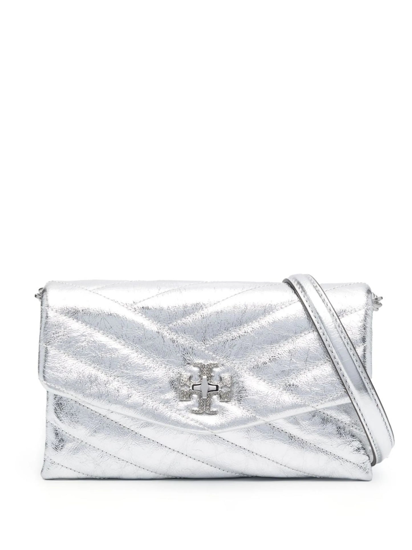 Kira metallic quilted crossbody bag