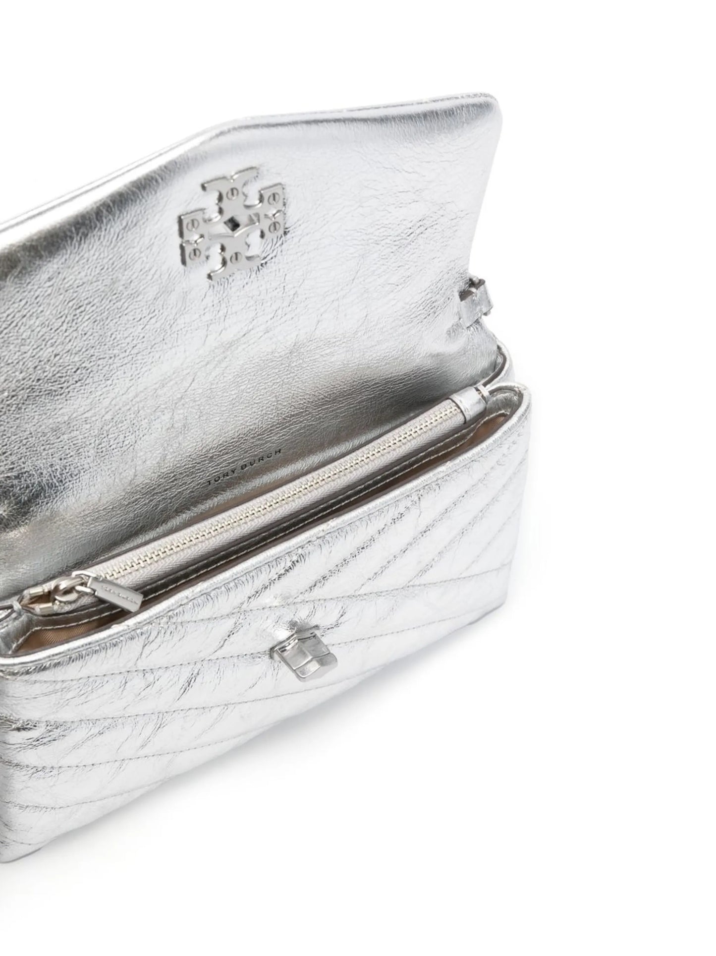 Kira metallic quilted crossbody bag