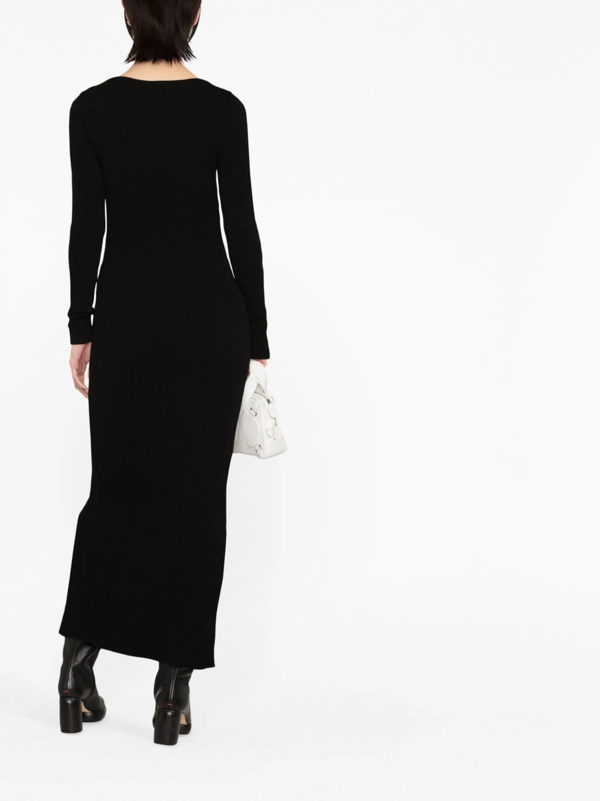 ribbed-knit long dress