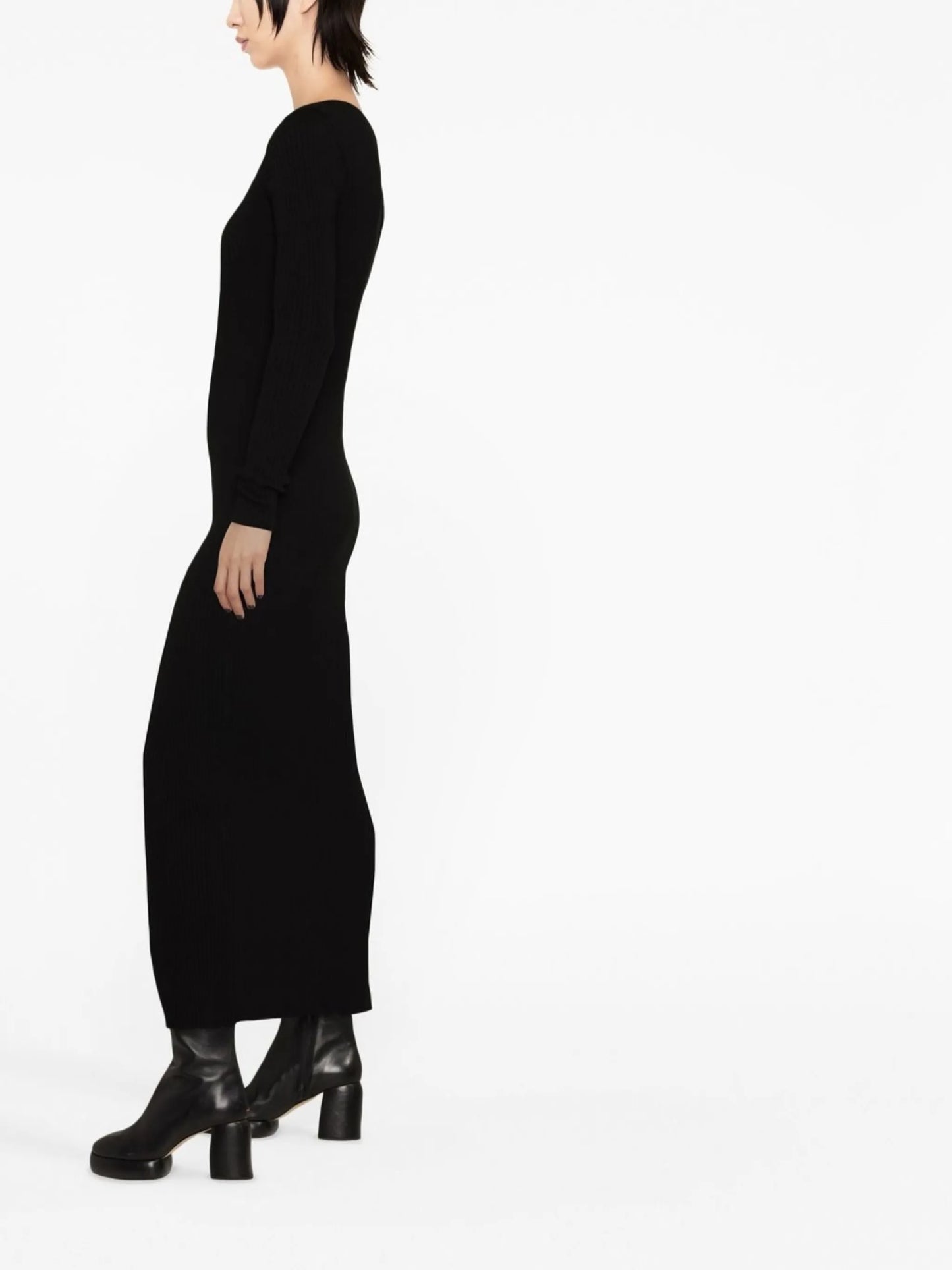 ribbed-knit long dress