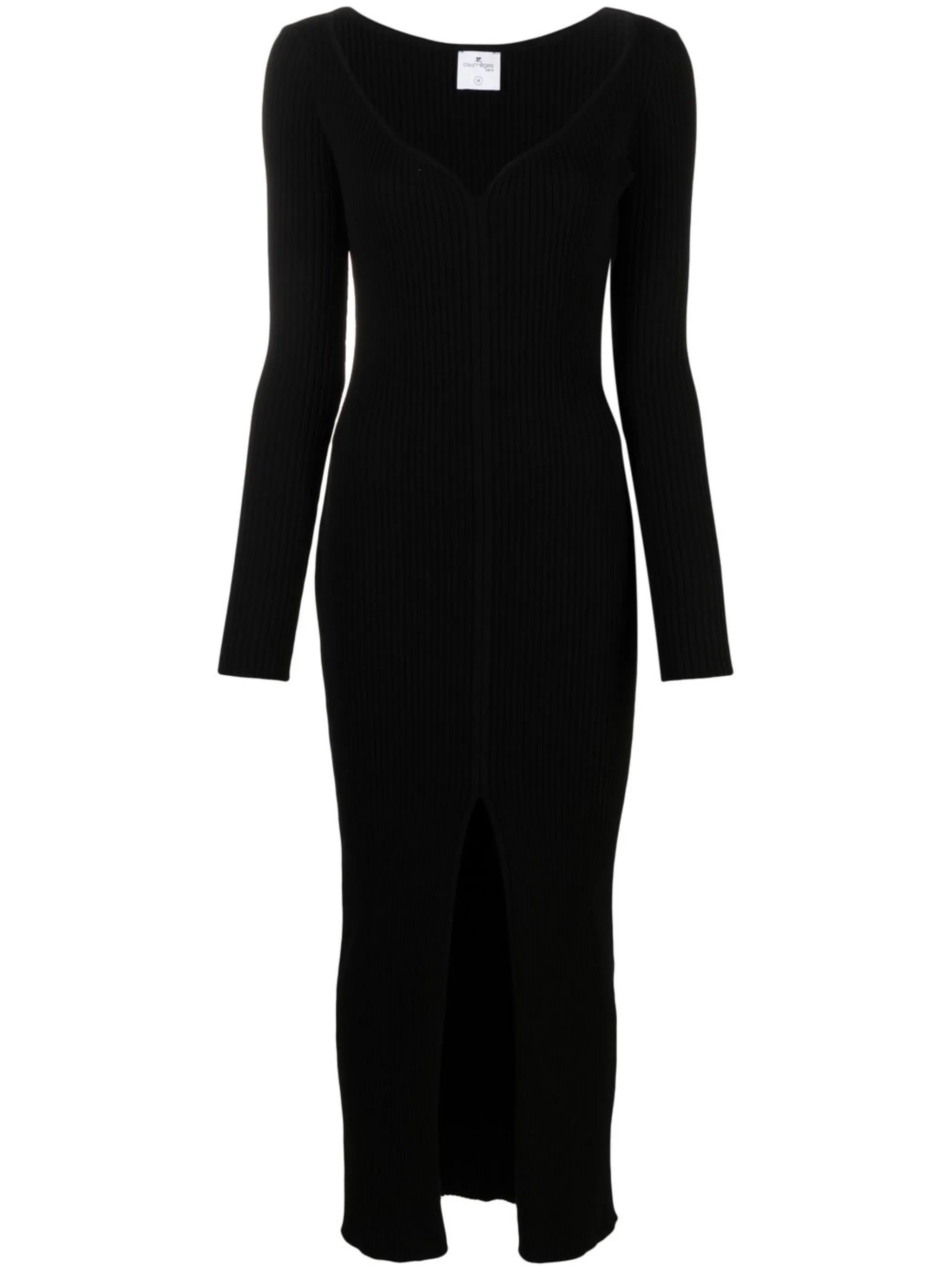 ribbed-knit long dress