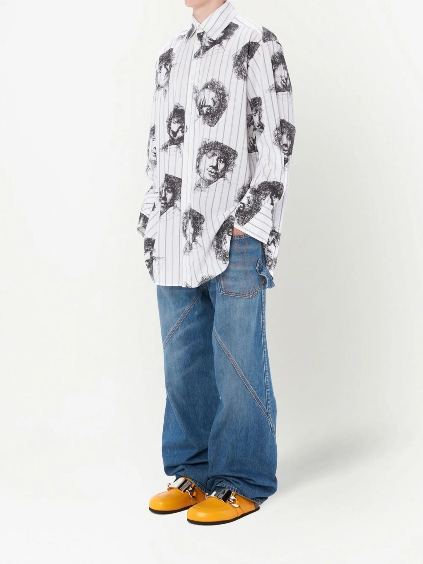 Rembrandt-print long-sleeve shirt