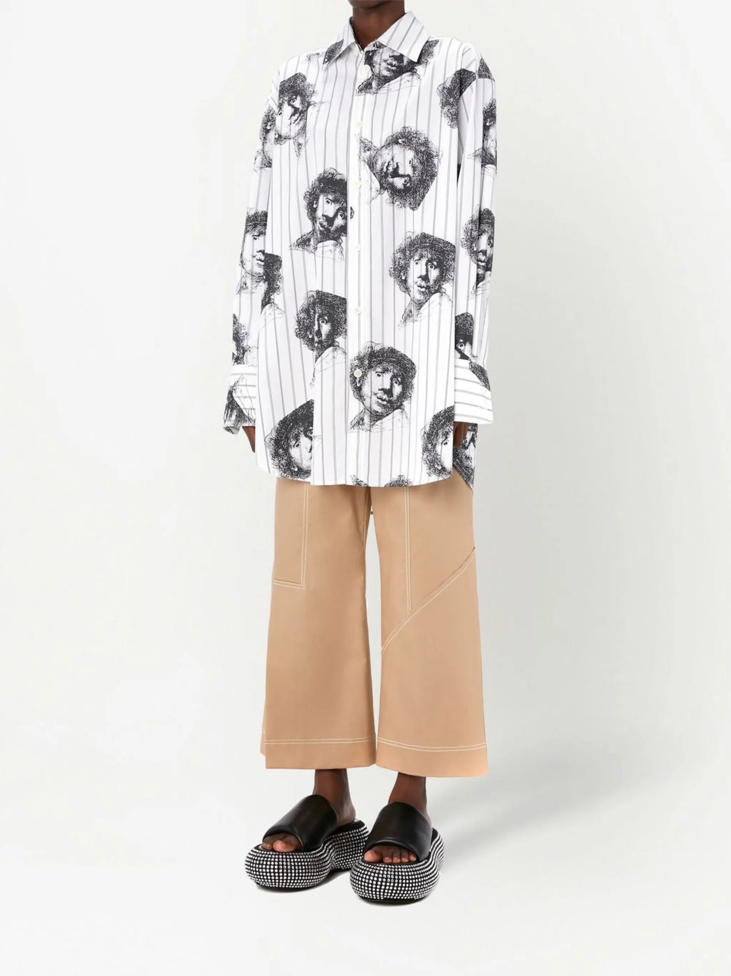 Rembrandt-print long-sleeve shirt