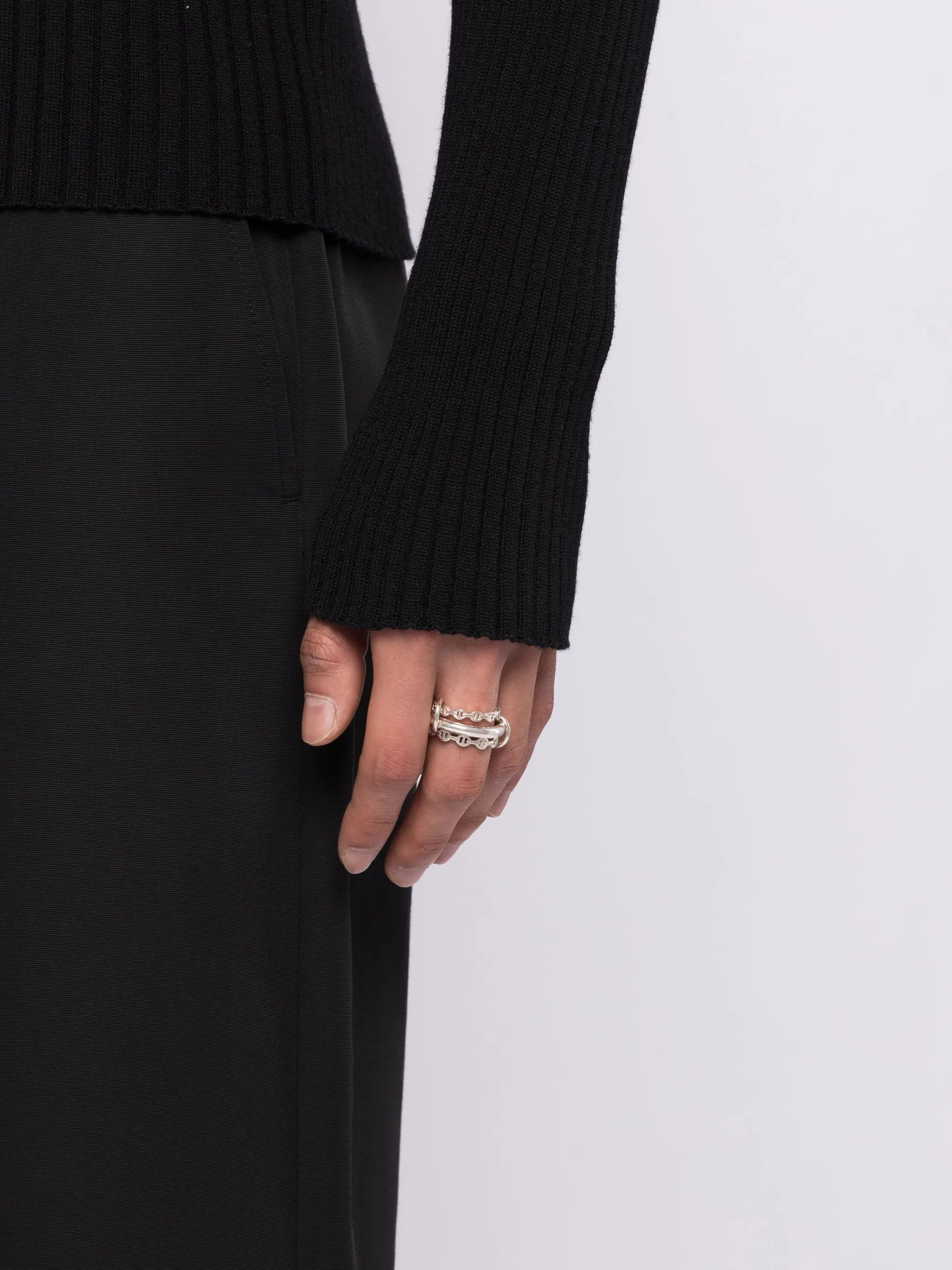 x Hoorsenbuhs Microdame sterling silver stack ring