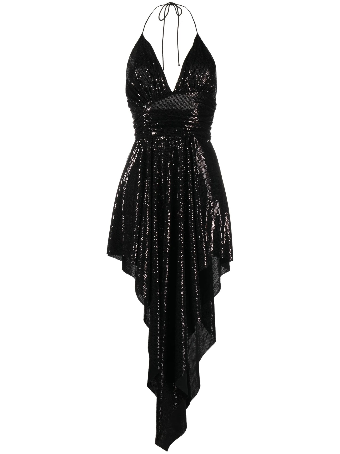 sequin-embellished halterneck dress