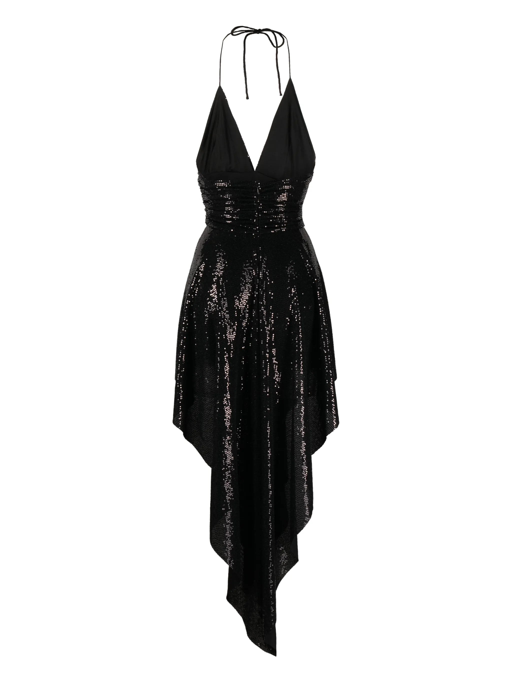 sequin-embellished halterneck dress