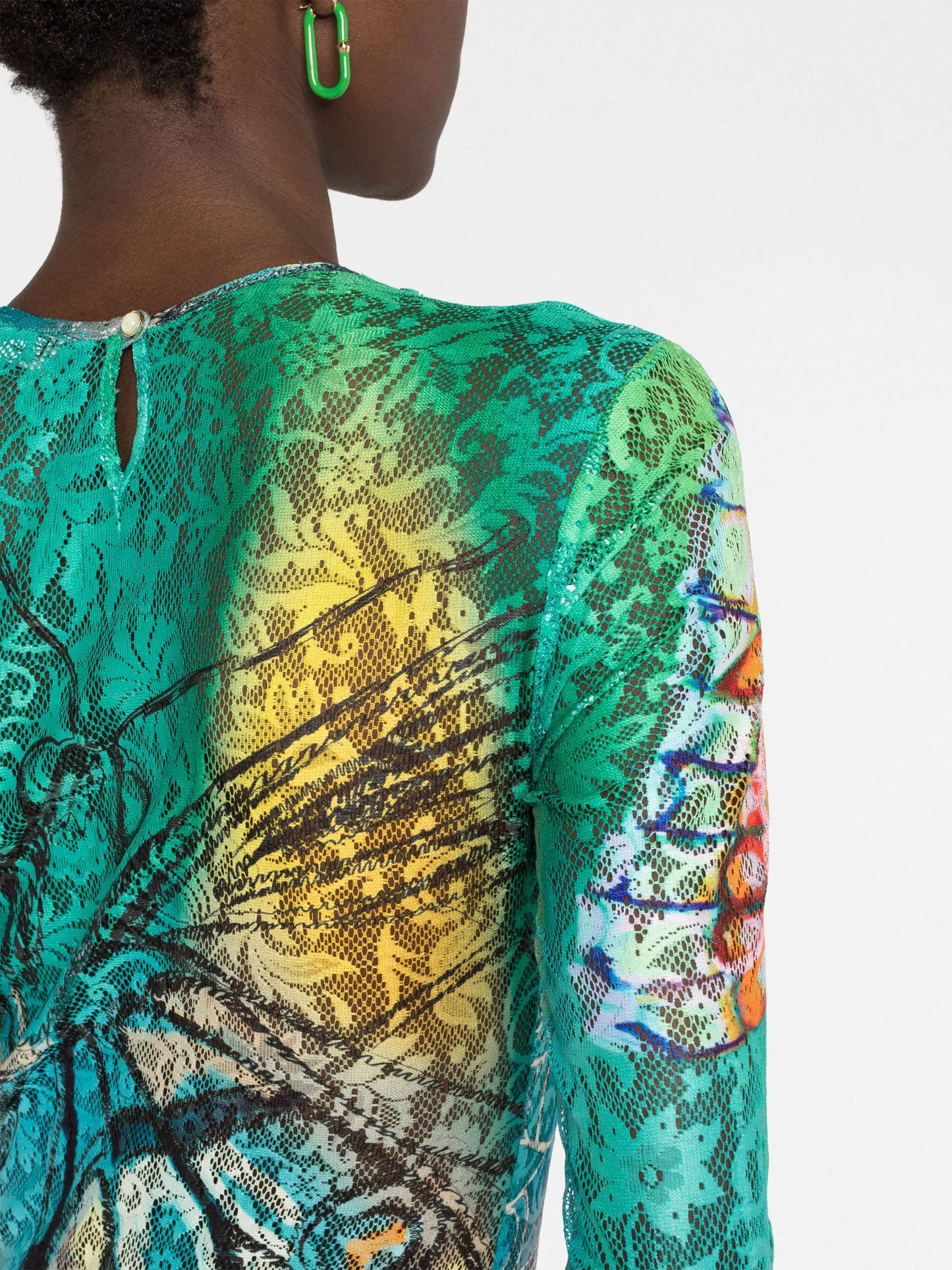graphic-print long-sleeve top