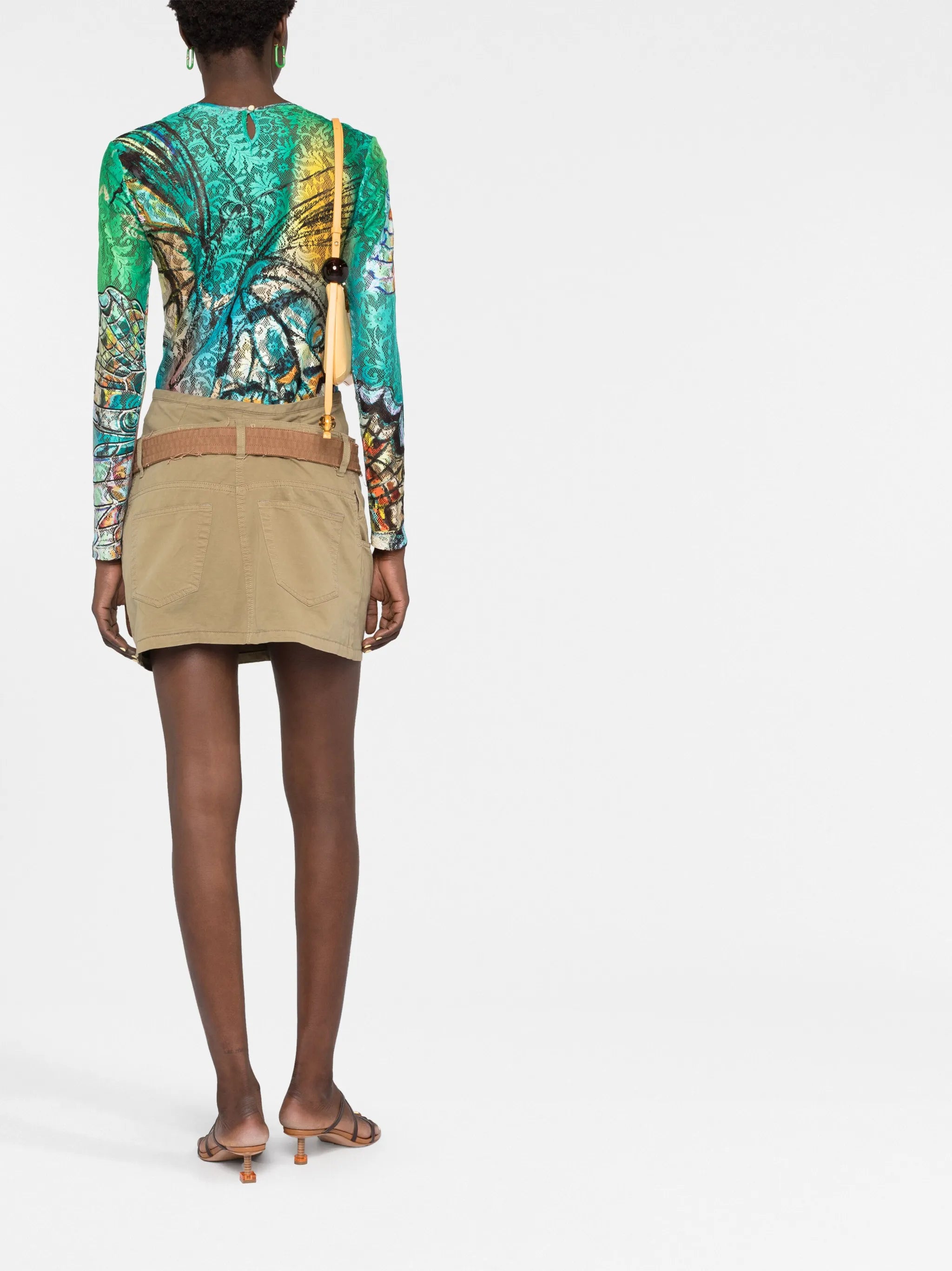 graphic-print long-sleeve top