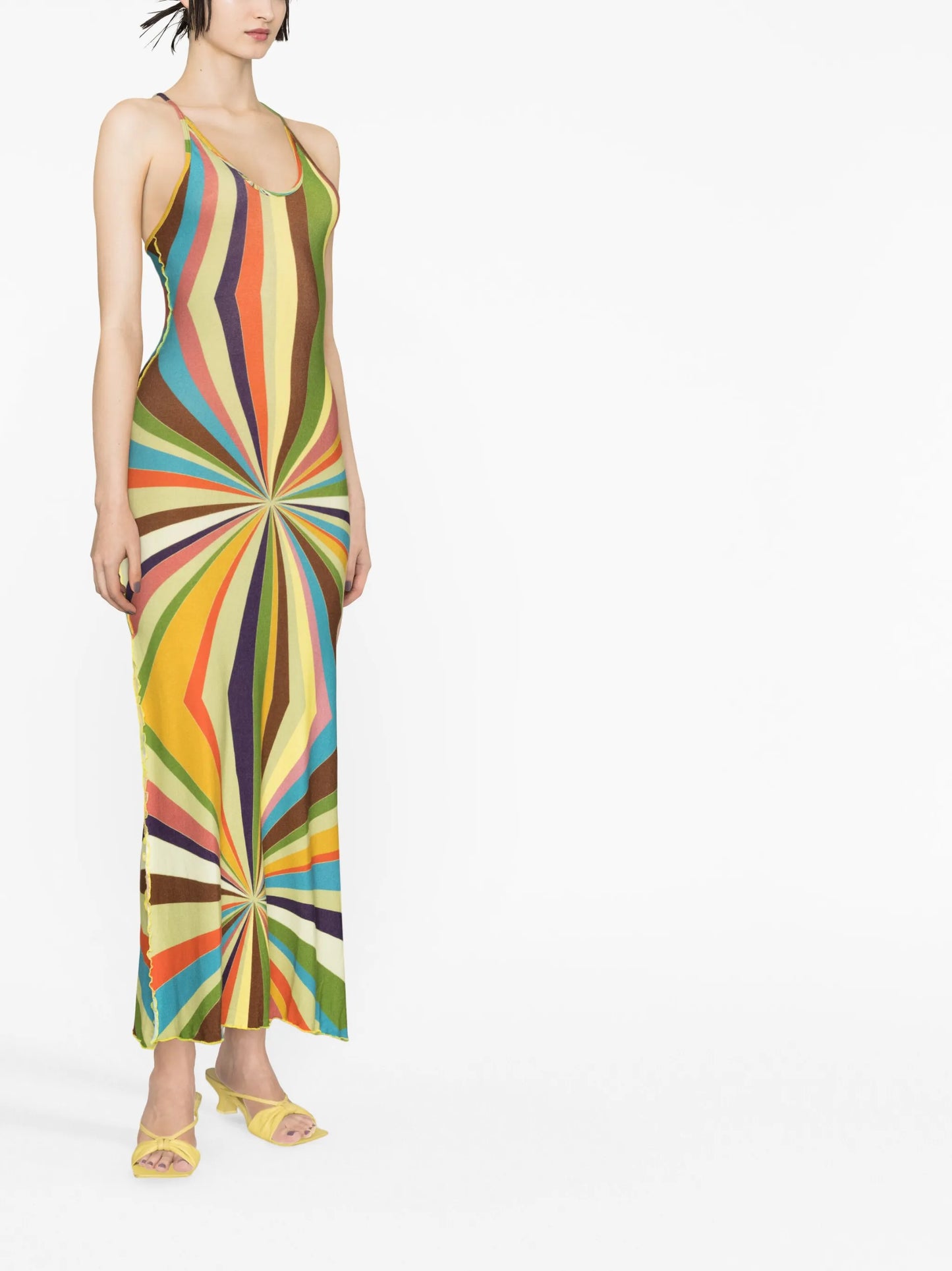 Solana Sun-ray knit maxi dress
