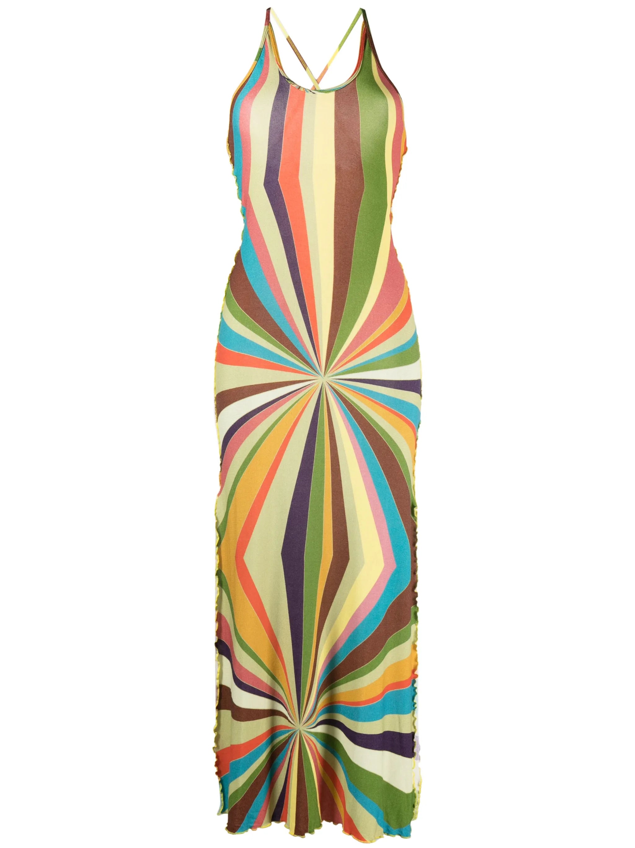 Solana Sun-ray knit maxi dress