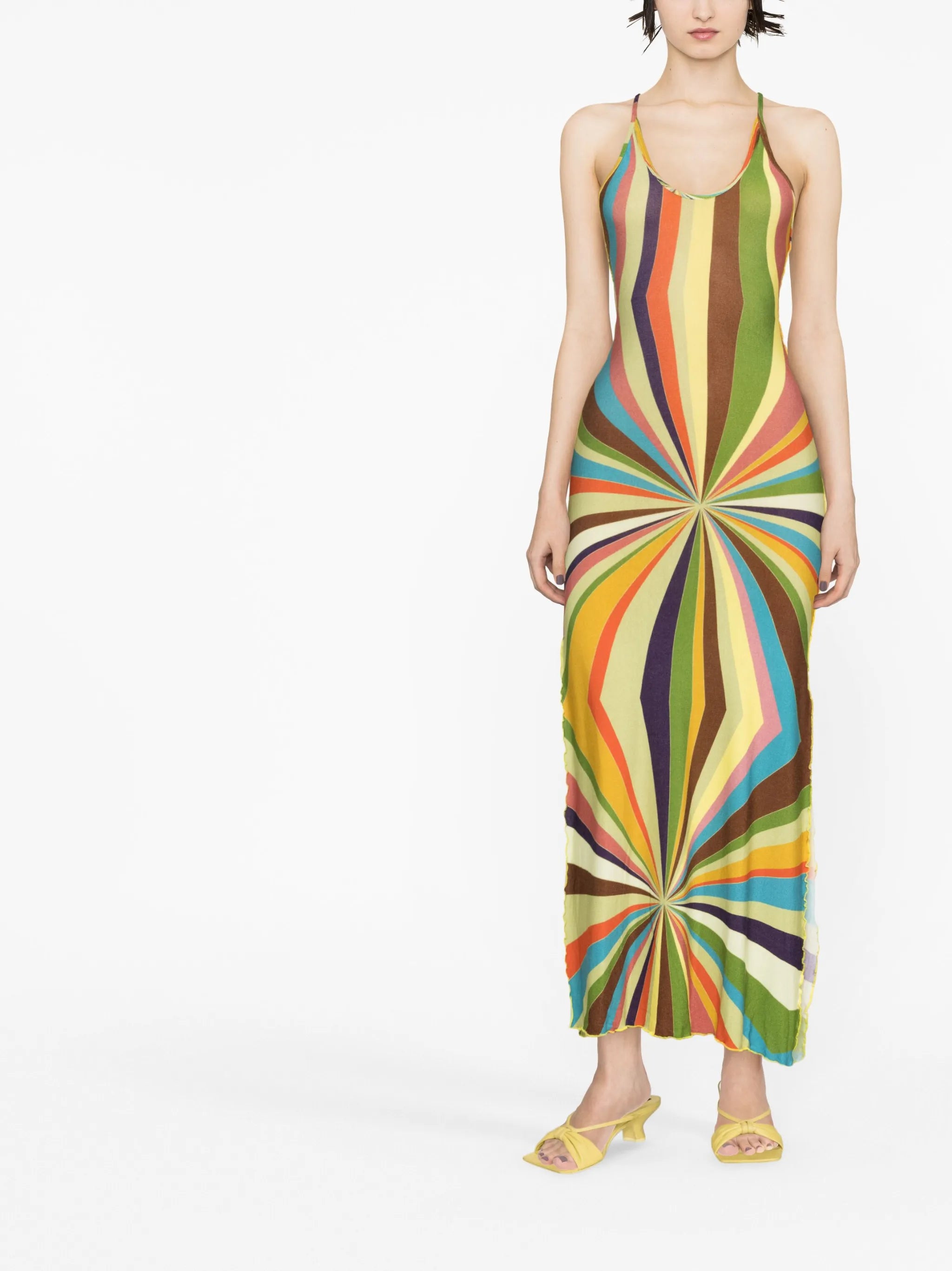 Solana Sun-ray knit maxi dress