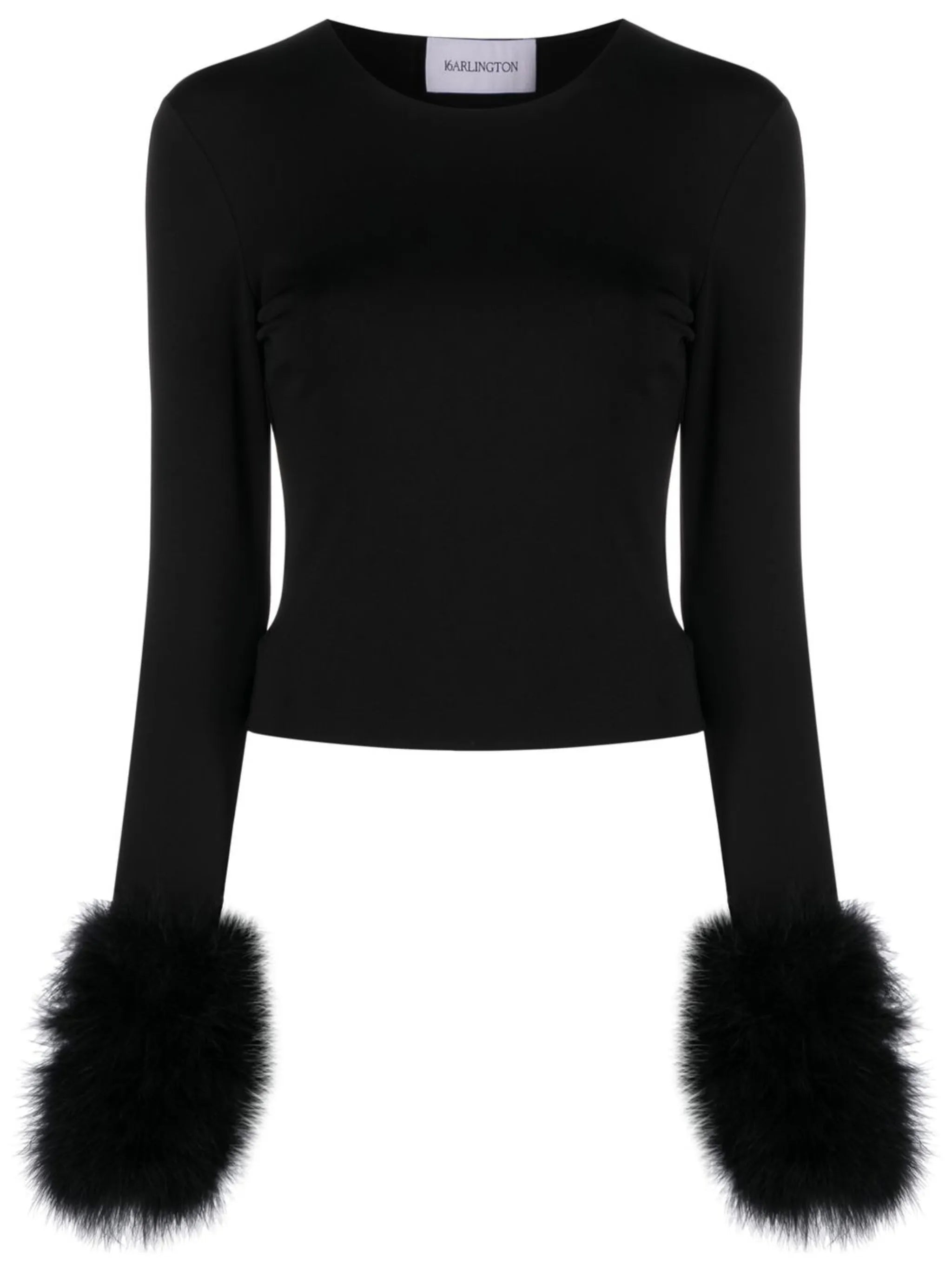 Tanith feather cuffs top
