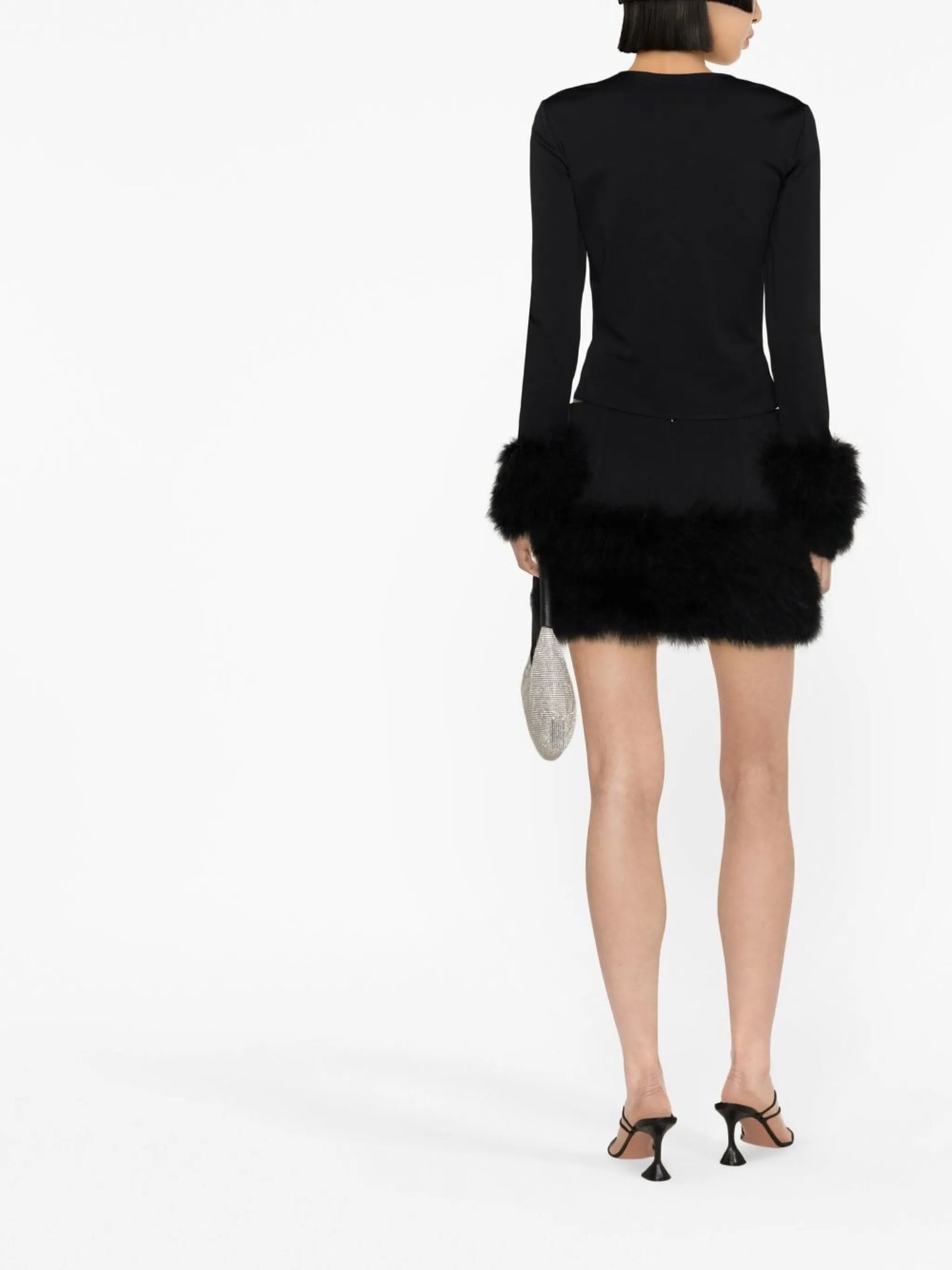 Tanith feather cuffs top