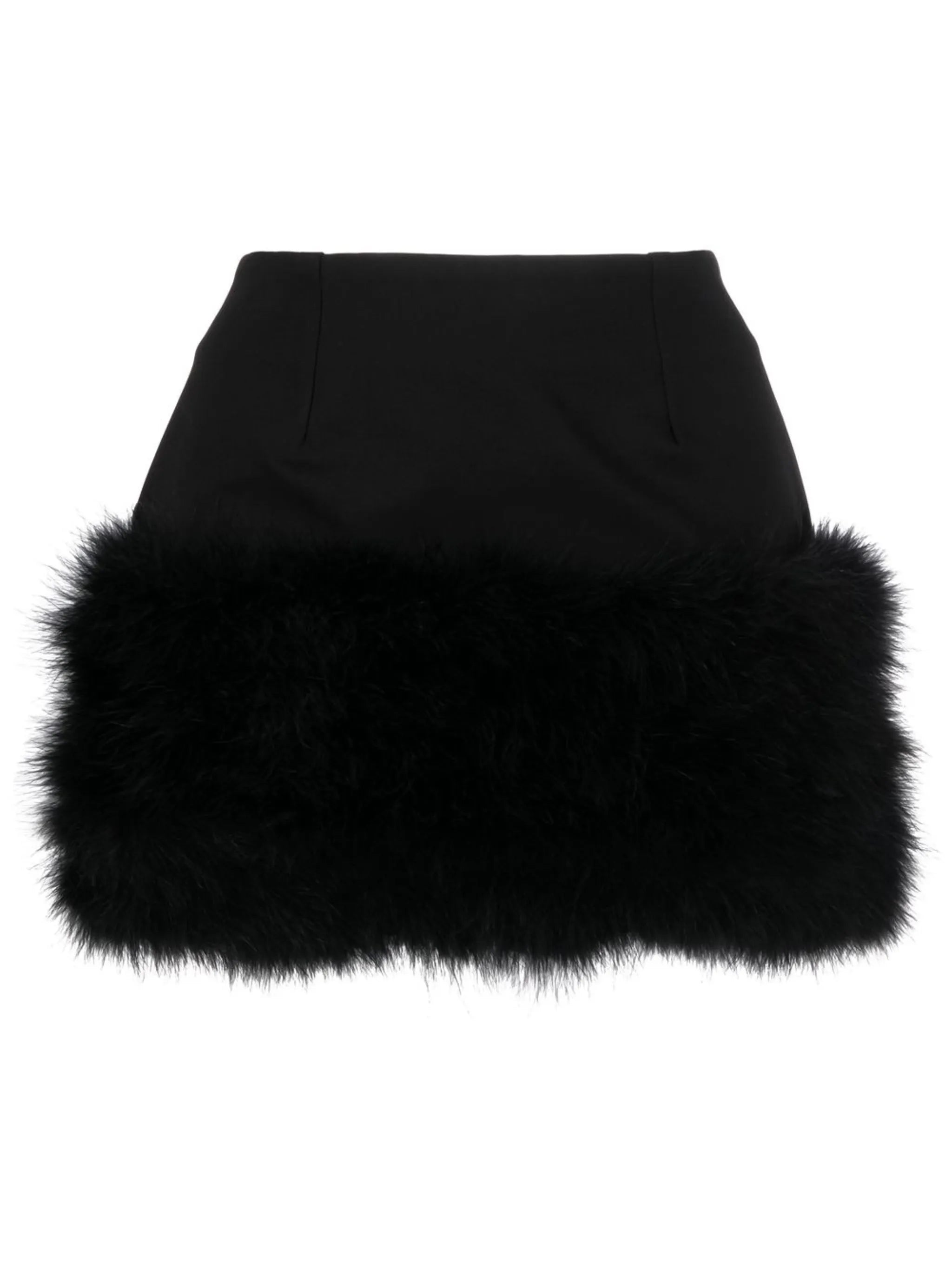 Haile feather-trim mini skirt