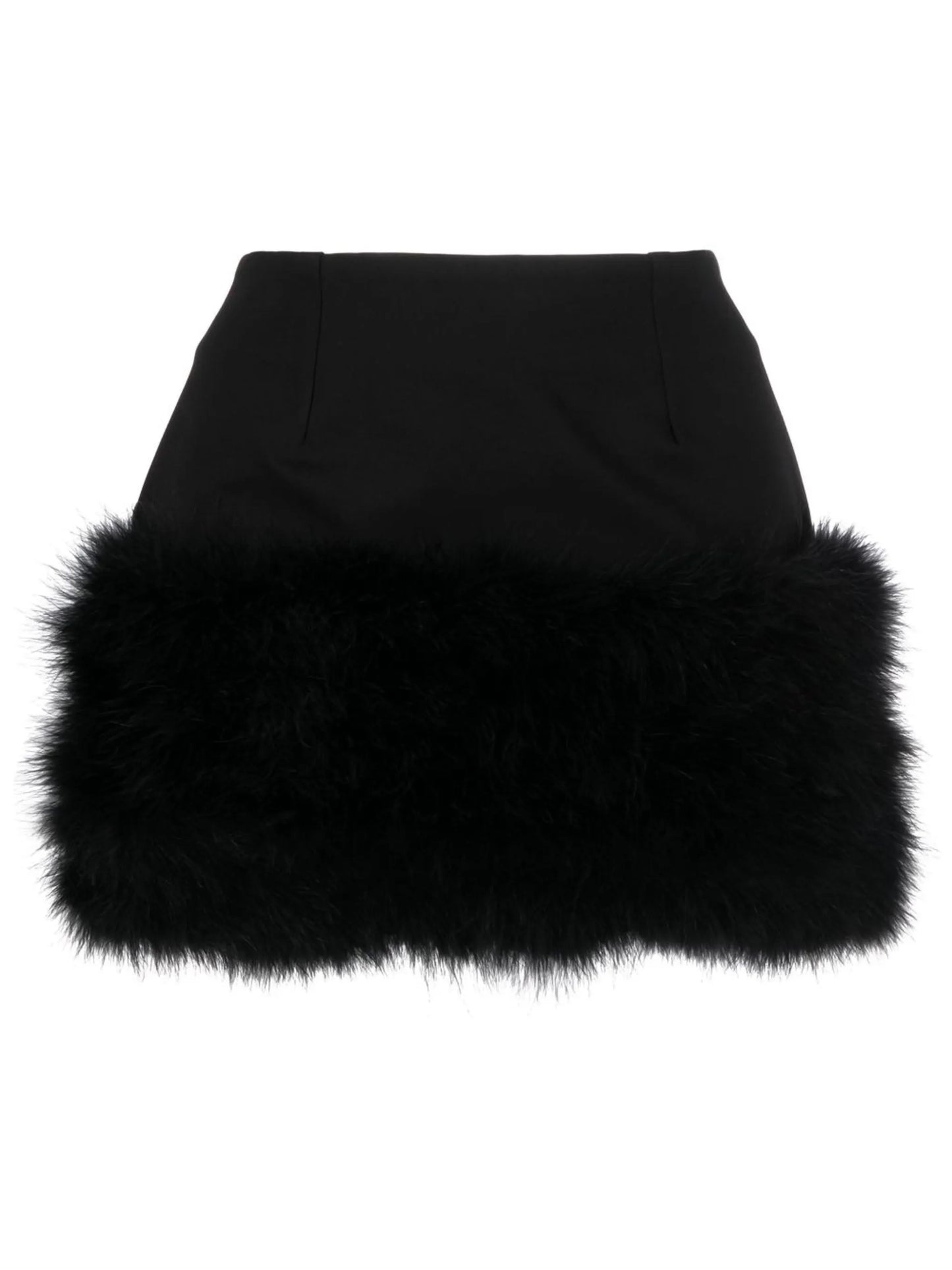 Haile feather-trim mini skirt