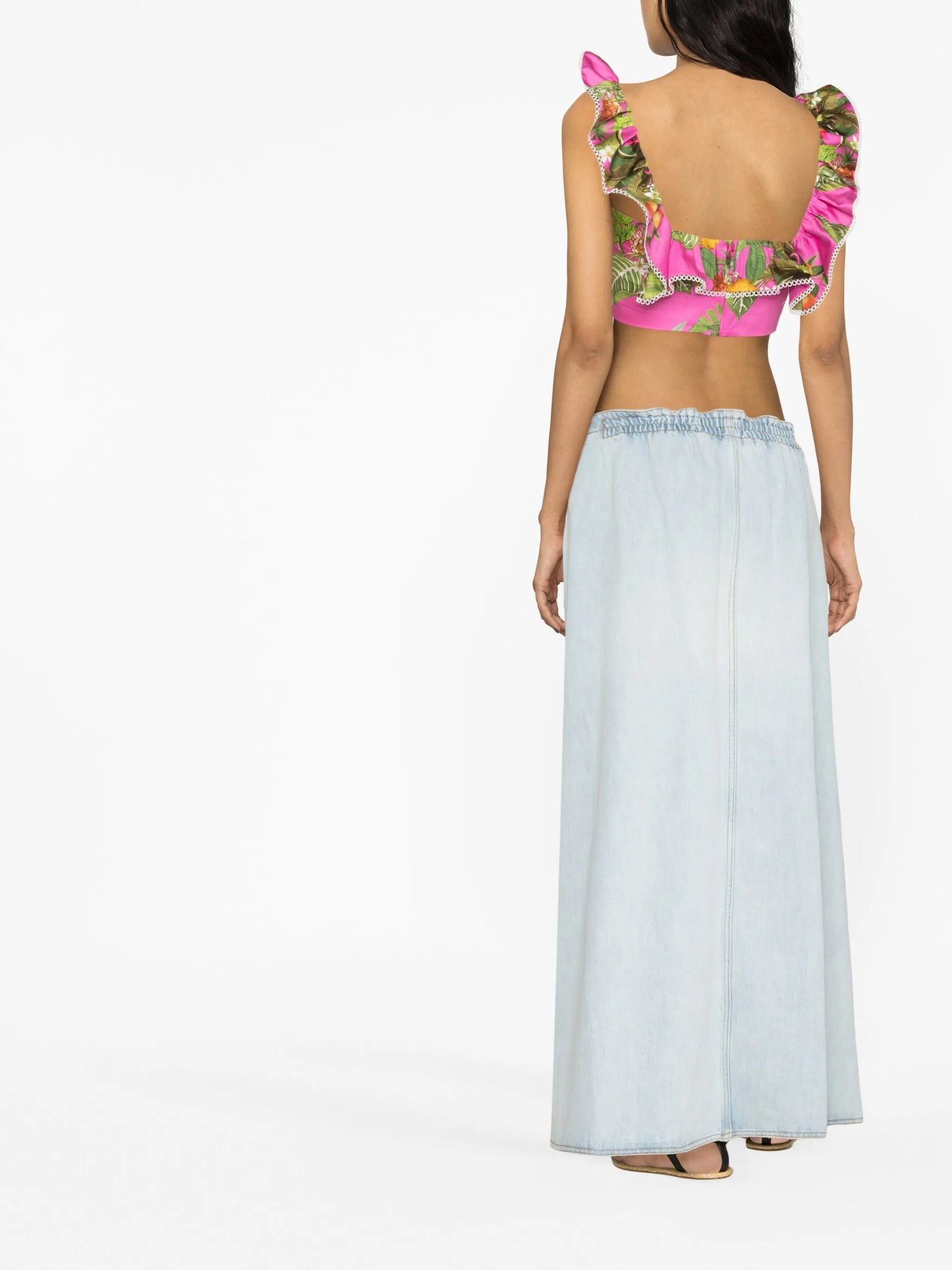 Jazz ruffled cropped top