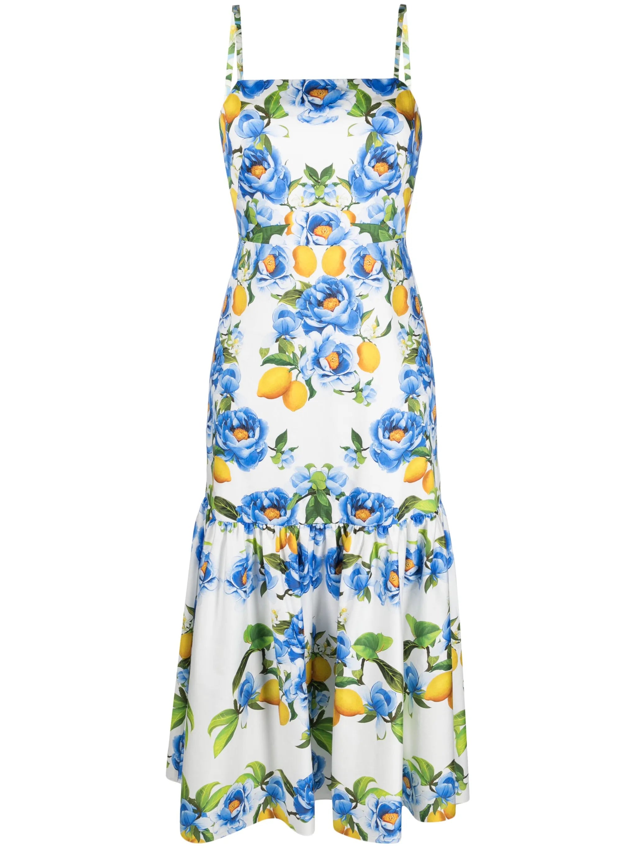 floral-print peplum dress