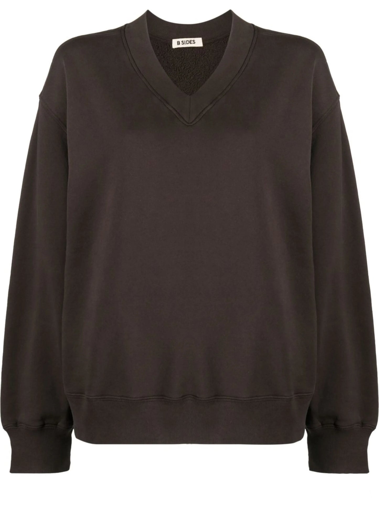 V-neck cotton sweatshirt