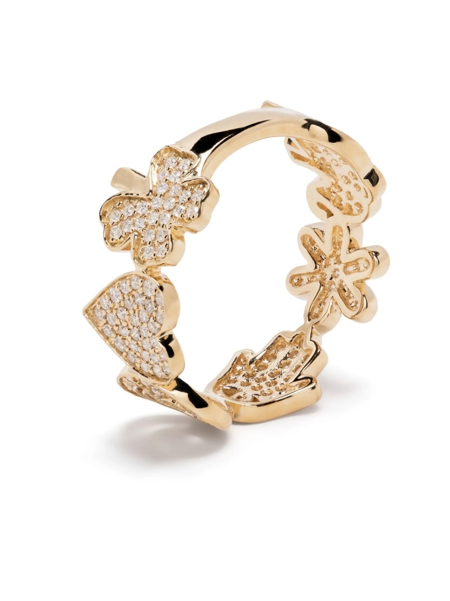 14kt yellow gold Icon diamond ring