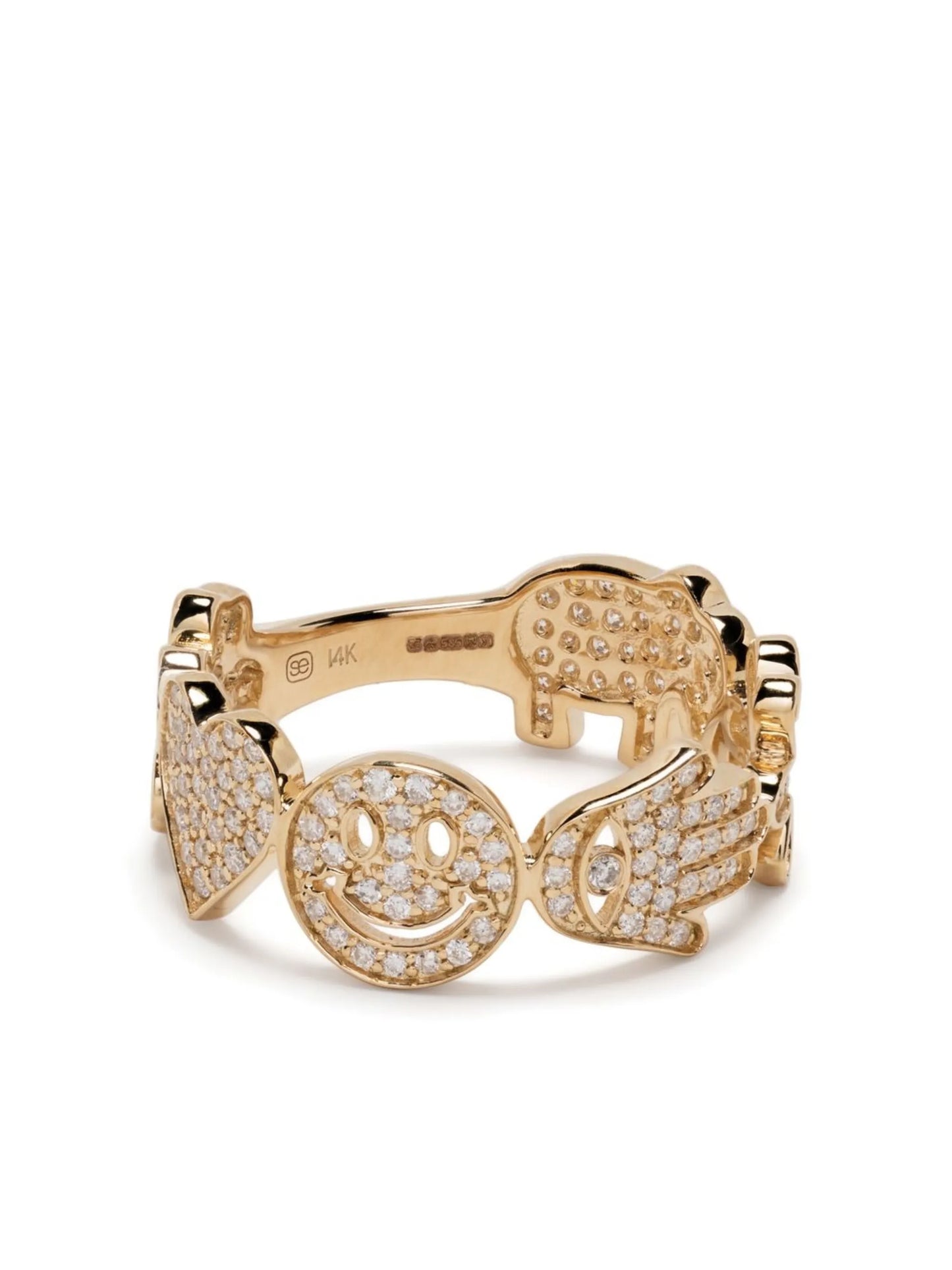 14kt yellow gold Icon diamond ring