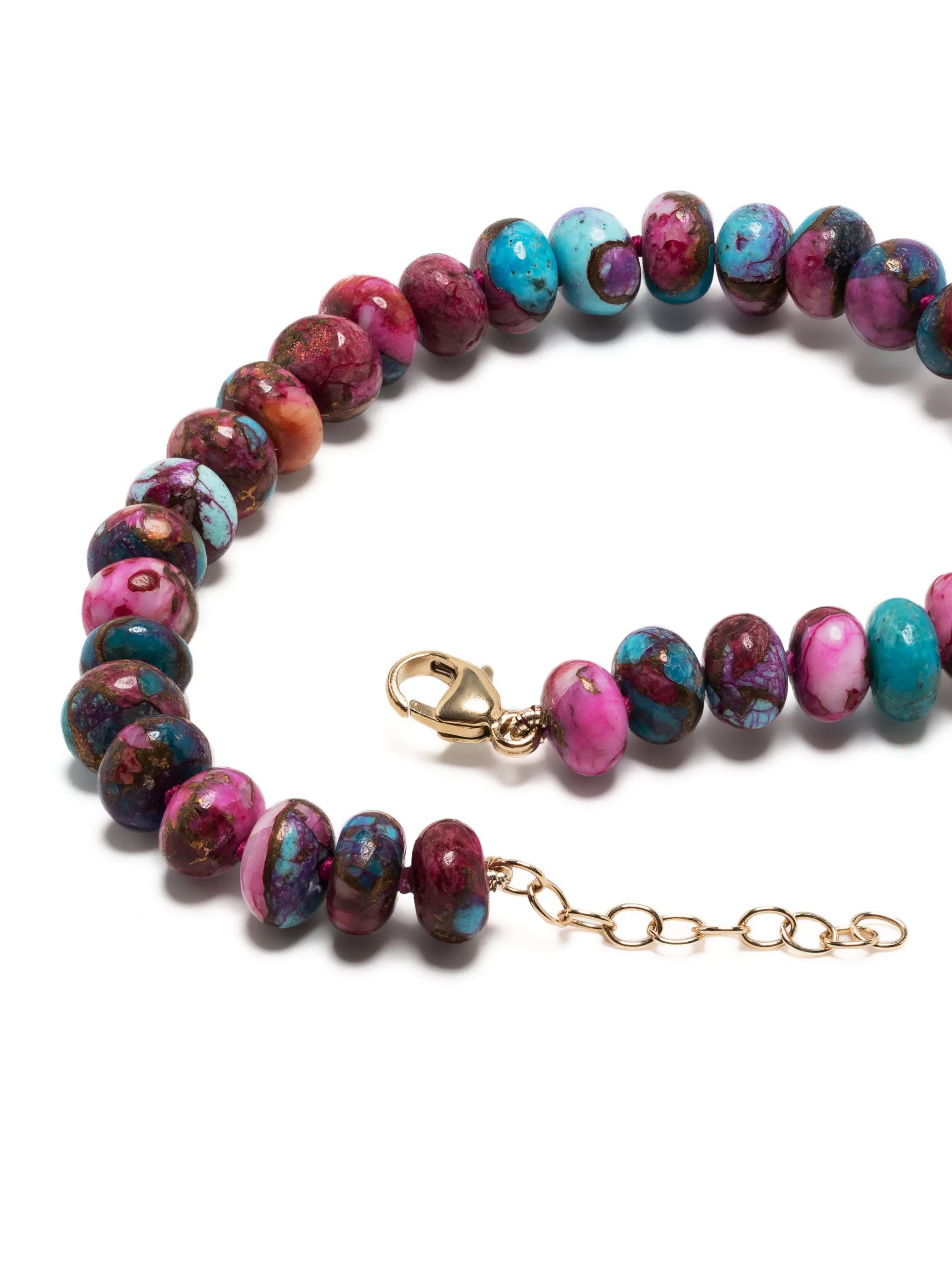 14kt yellow gold Purple Dahlia turquoise bracelet