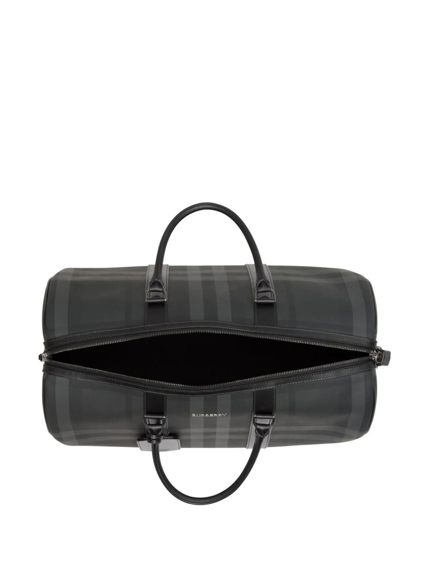 check-pattern faux-leather holdall