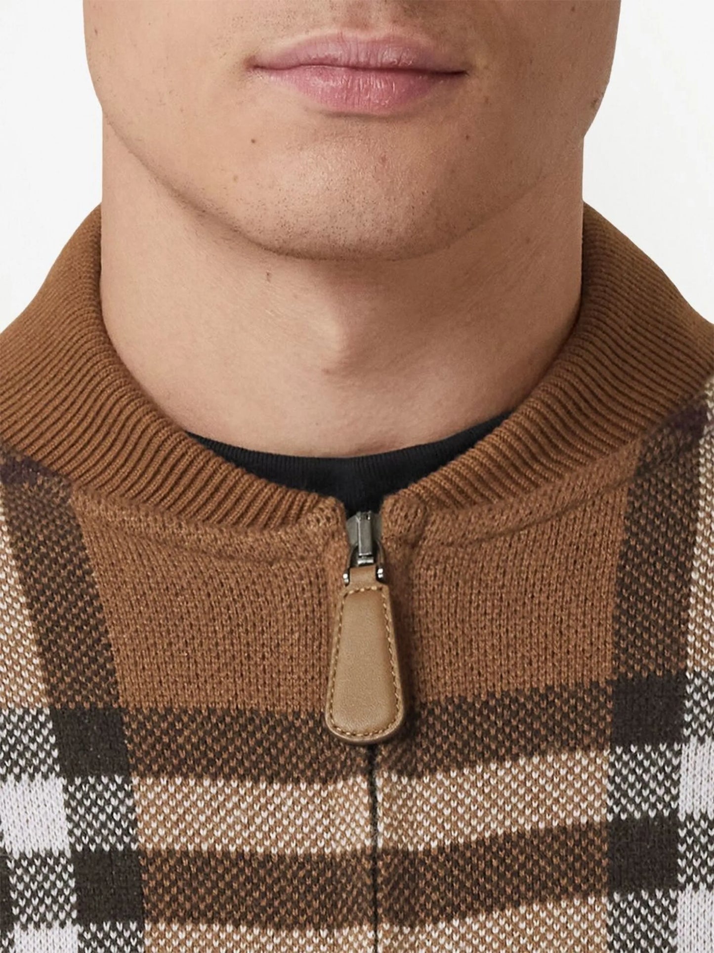 Vintage Check cashmere bomber jacket