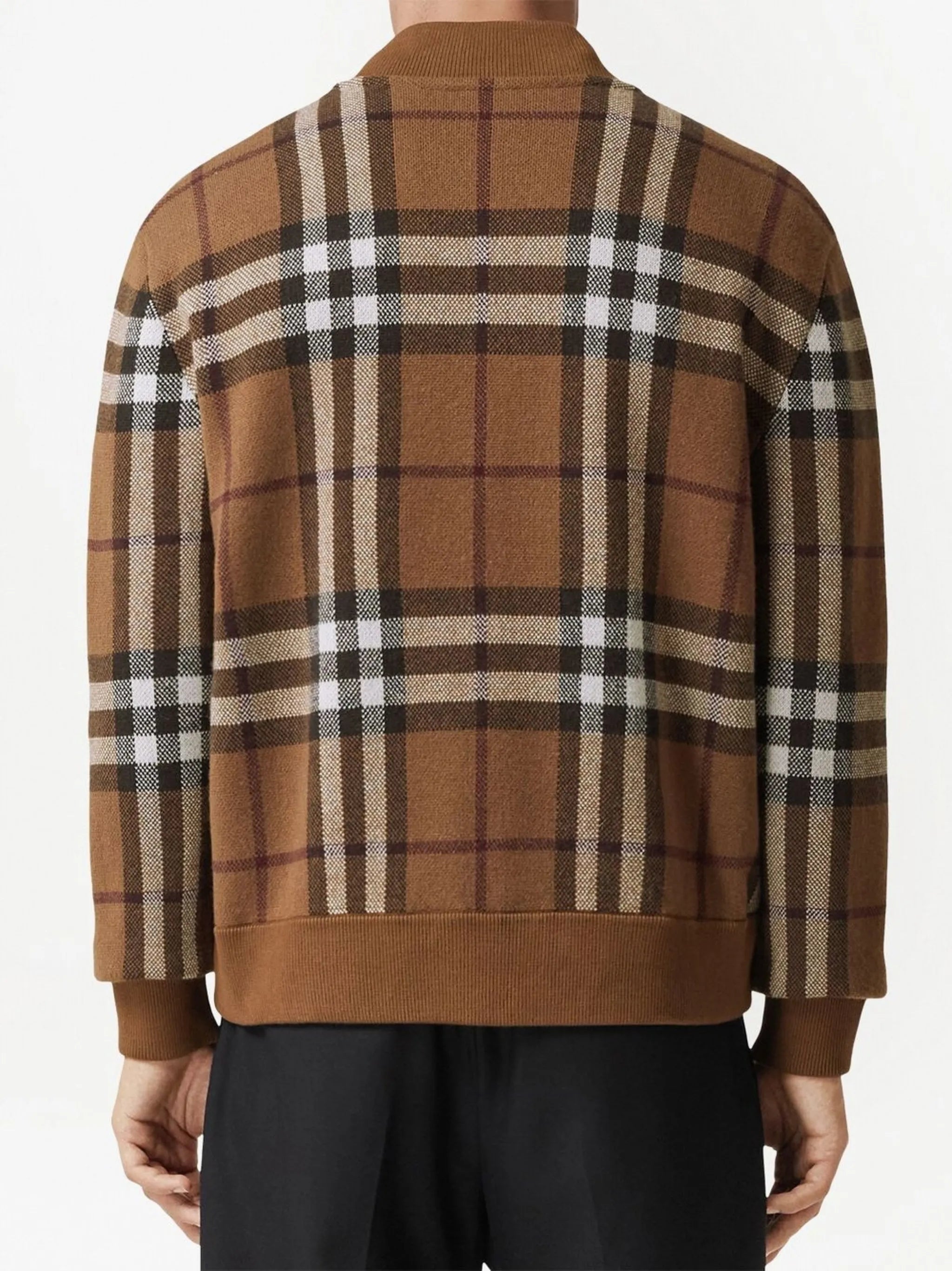 Vintage Check cashmere bomber jacket