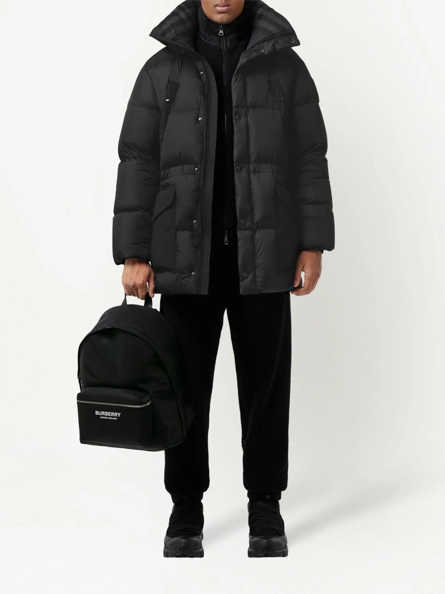 logo-print zip-around backpack