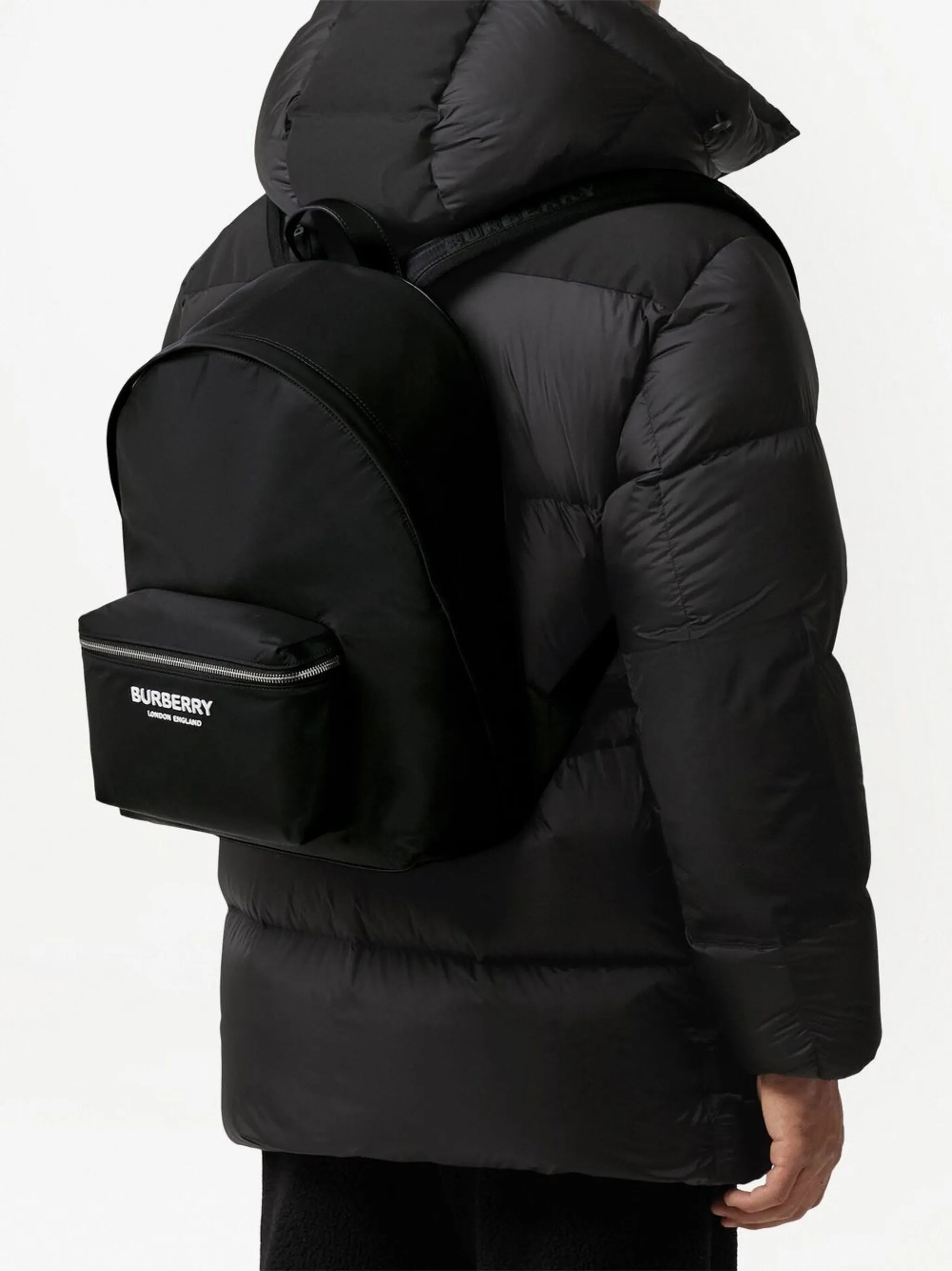 logo-print zip-around backpack